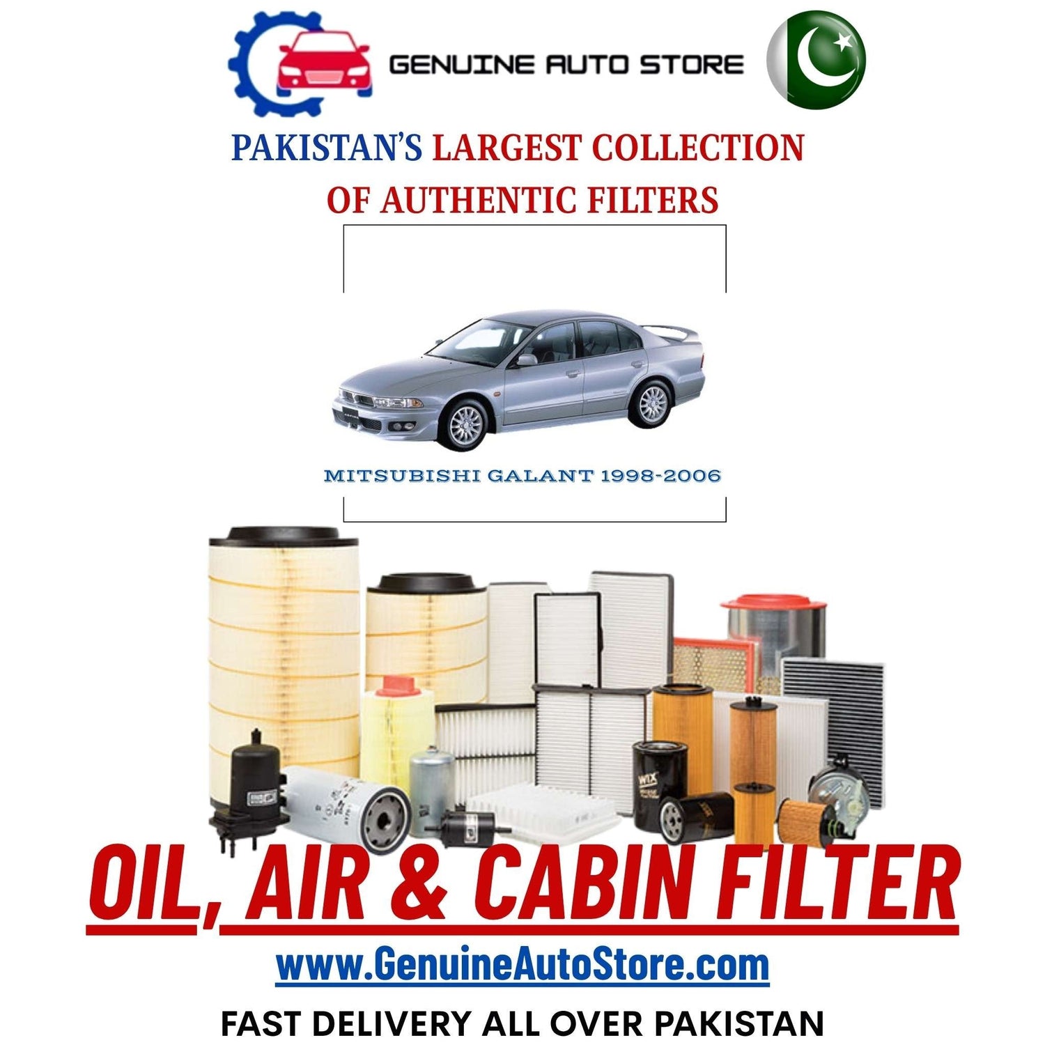 Genuine MITSUBISHI GALANT 1998–2006 Filters in Pakistan – Genuine Auto Store