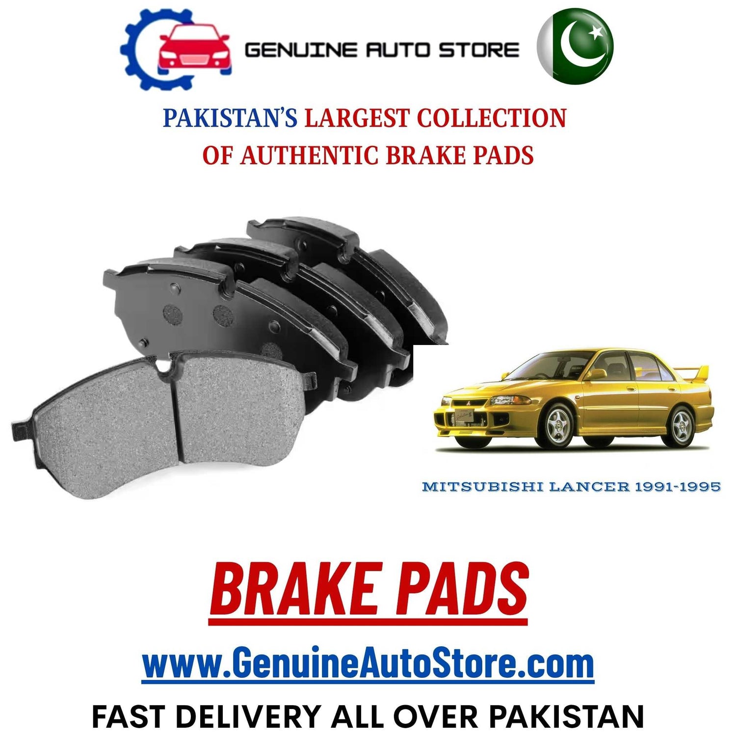 Genuine MITSUBISHI LANCER 1991–1995 Brake Pads in Pakistan – Genuine Auto Store