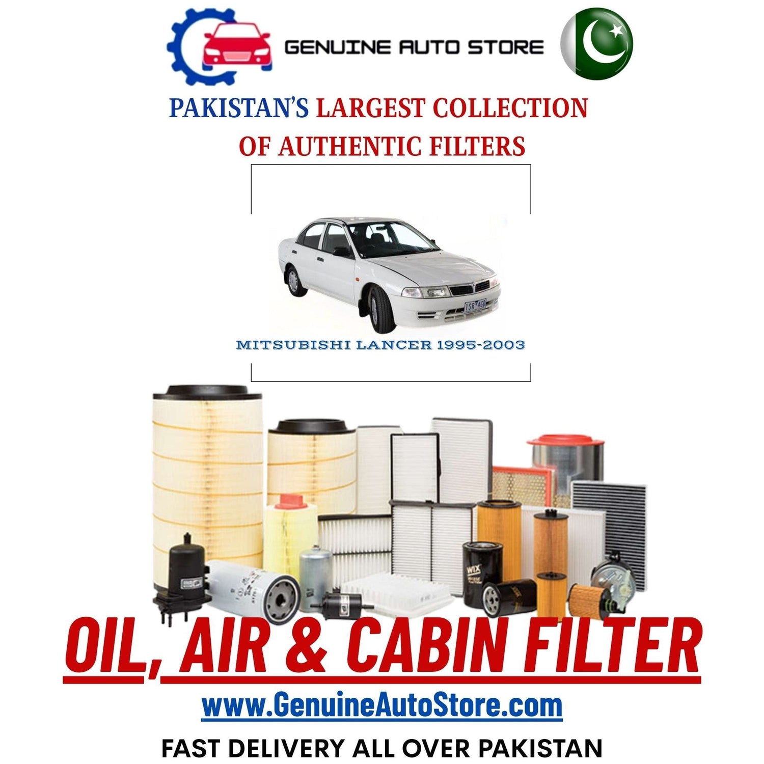 Genuine MITSUBISHI LANCER 1995–2003 Filters in Pakistan – Genuine Auto Store