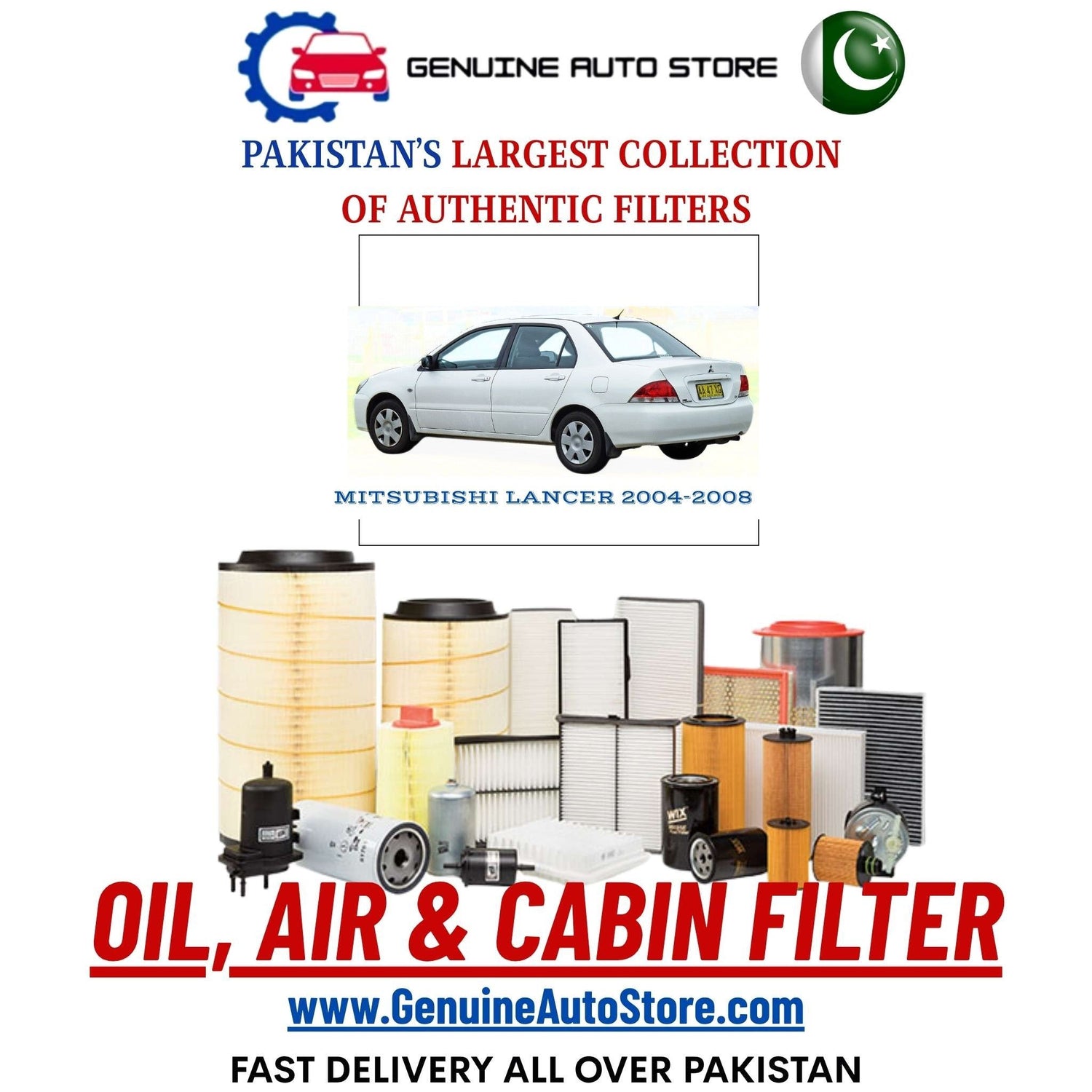 Genuine MITSUBISHI LANCER 2004–2008 Filters in Pakistan – Genuine Auto Store