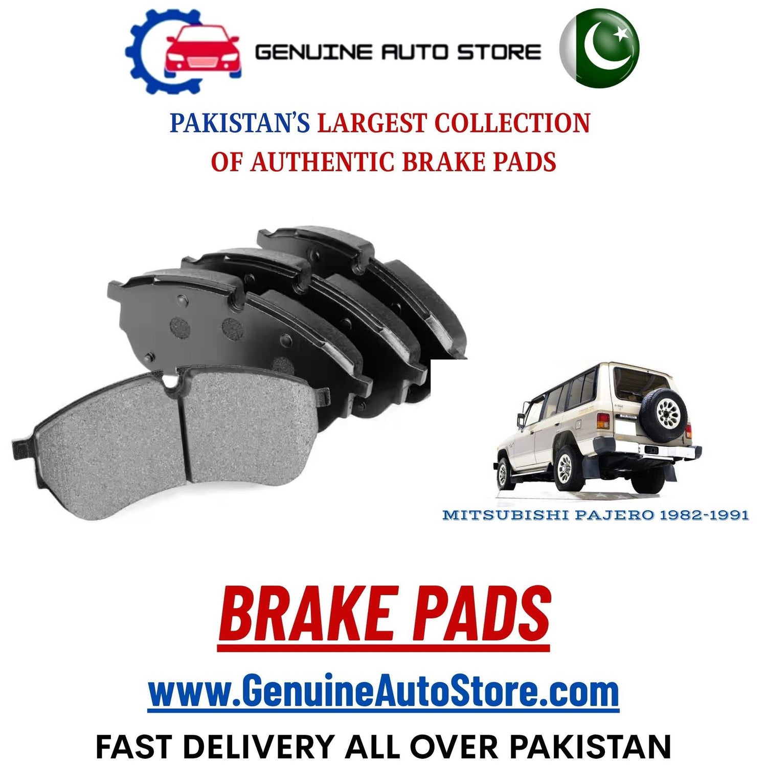 Genuine MITSUBISHI PAJERO 1982–1991 Brake Pads in Pakistan – Genuine Auto Store