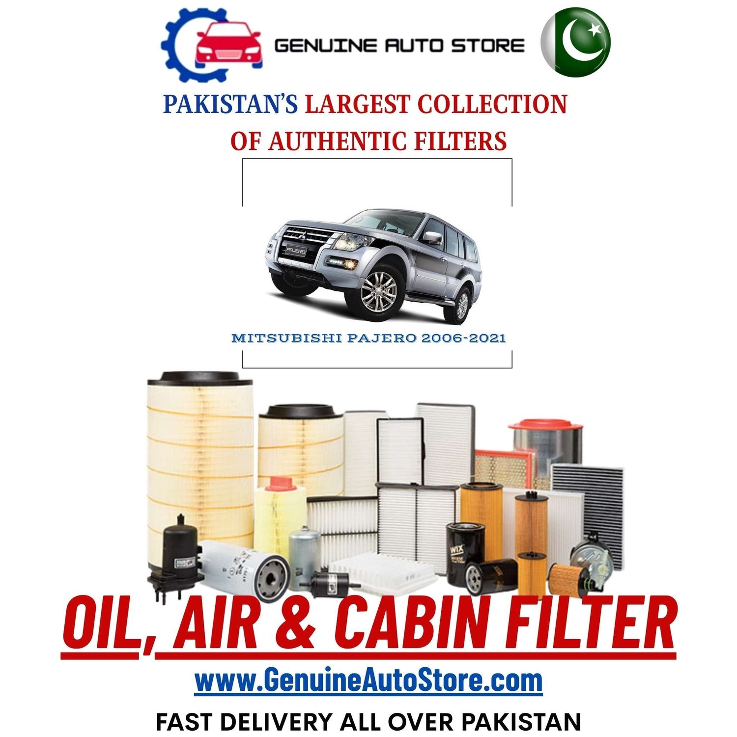 Genuine MITSUBISHI PAJERO 2006–2021 Filters in Pakistan – Genuine Auto Store