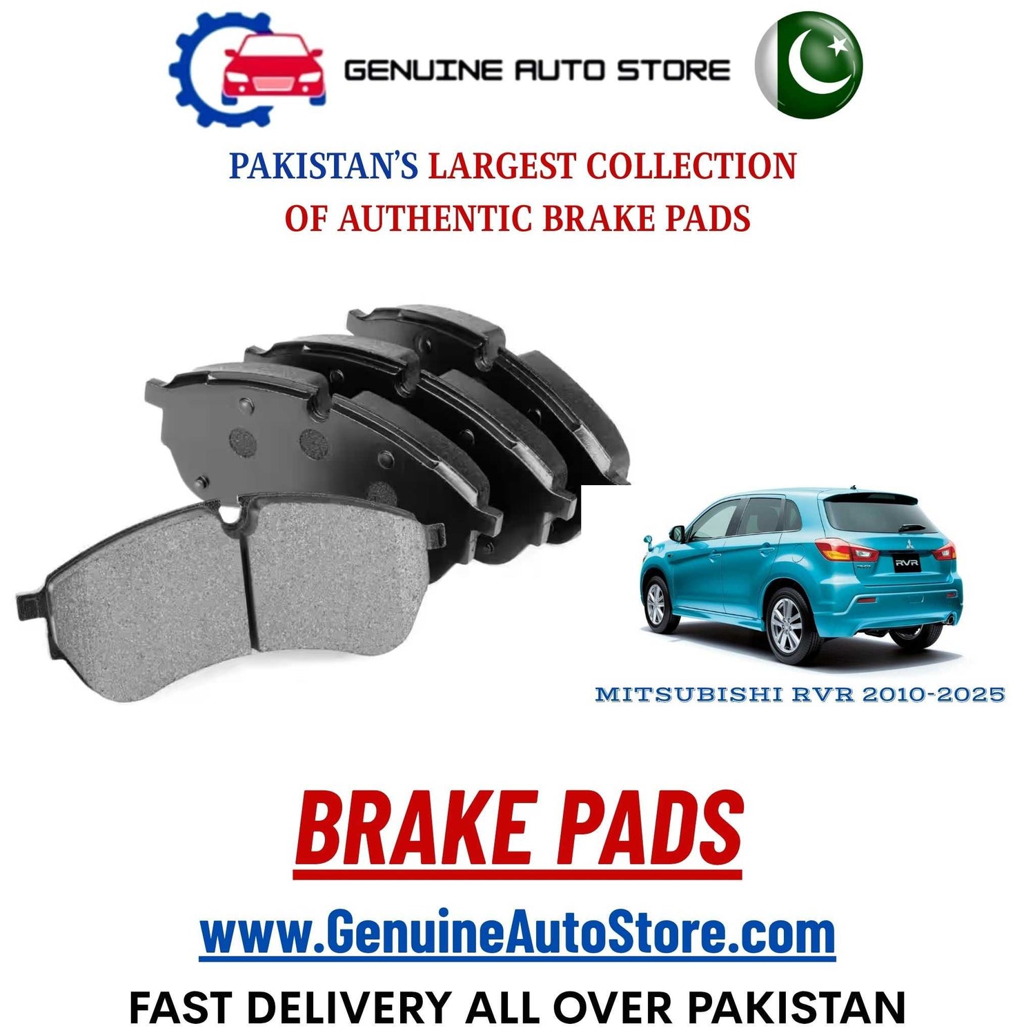 Genuine MITSUBISHI RVR 2010–2025 Brake Pads in Pakistan – Genuine Auto Store