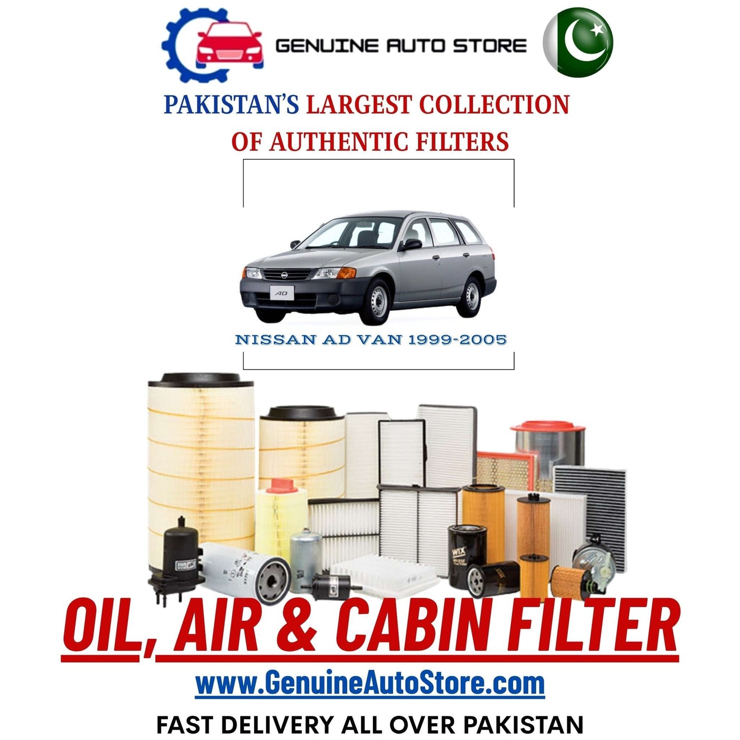 Genuine NISSAN AD VAN 1999–2005 Filters in Pakistan – Genuine Auto Store