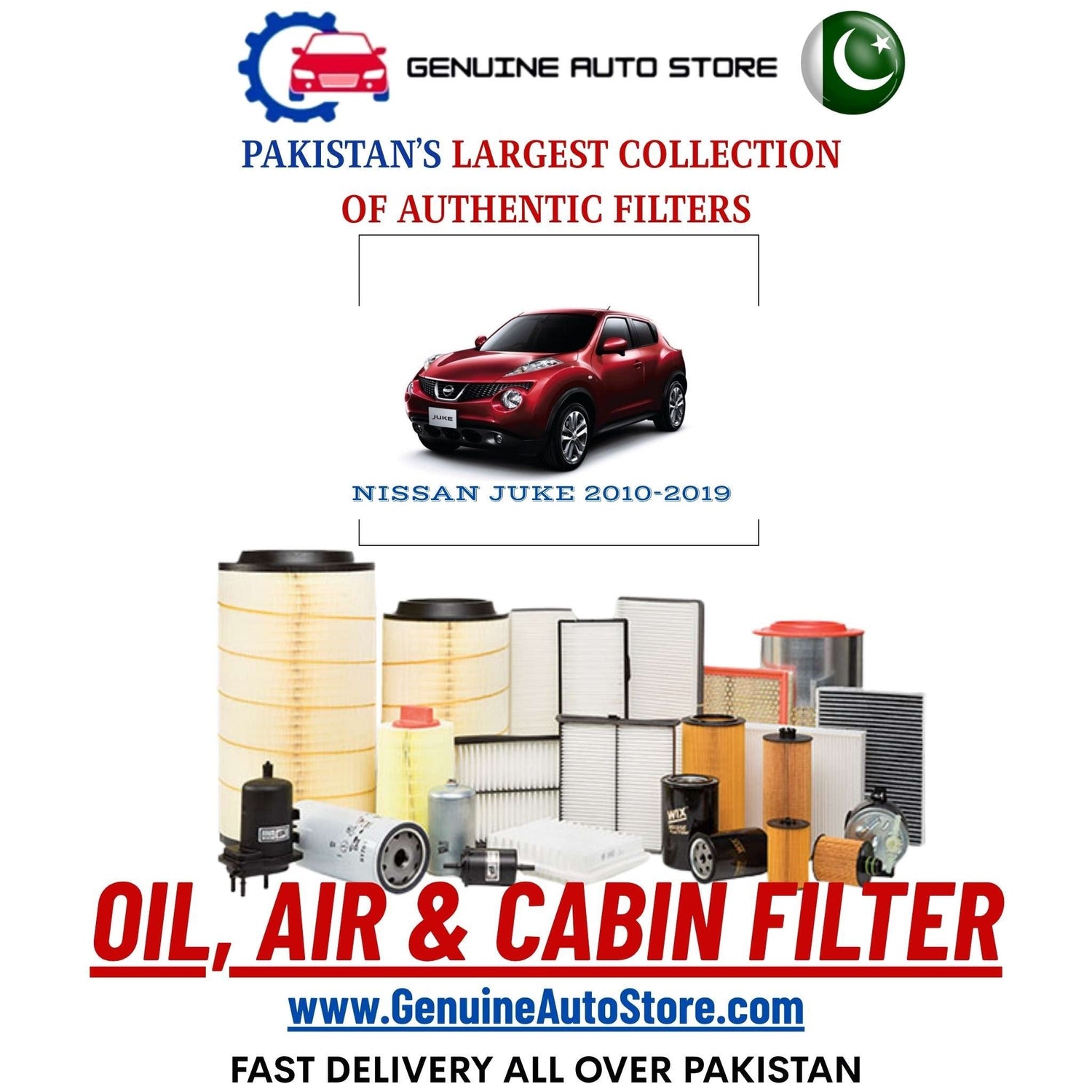 Genuine NISSAN JUKE 2010–2019 Filters in Pakistan – Genuine Auto Store