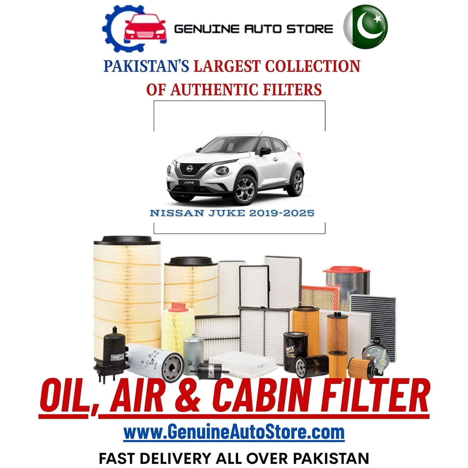 Genuine NISSAN JUKE 2019–2025 Filters in Pakistan – Genuine Auto Store