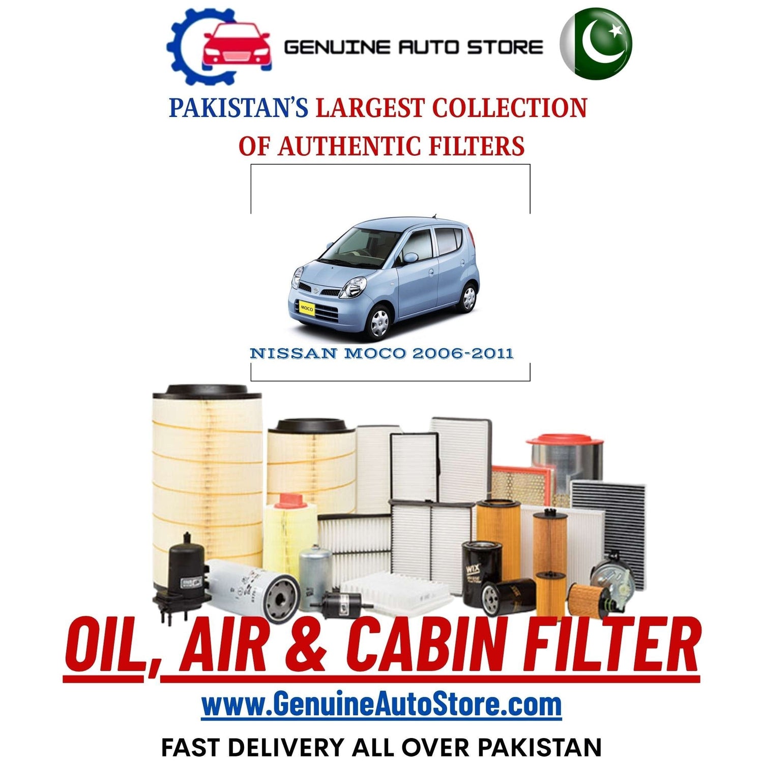 Genuine NISSAN MOCO 2006–2011 Filters in Pakistan – Genuine Auto Store