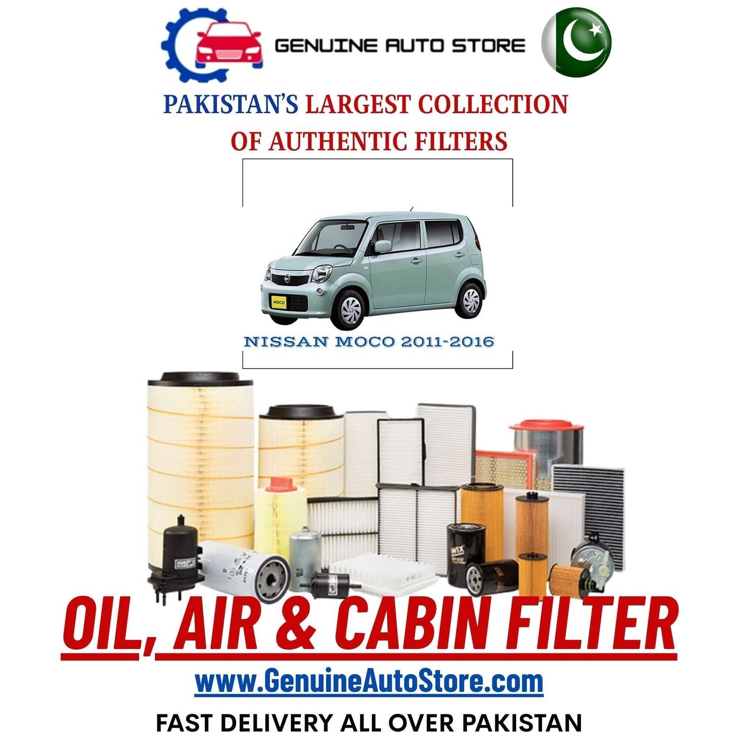 Genuine NISSAN MOCO 2011–2016 Filters in Pakistan – Genuine Auto Store