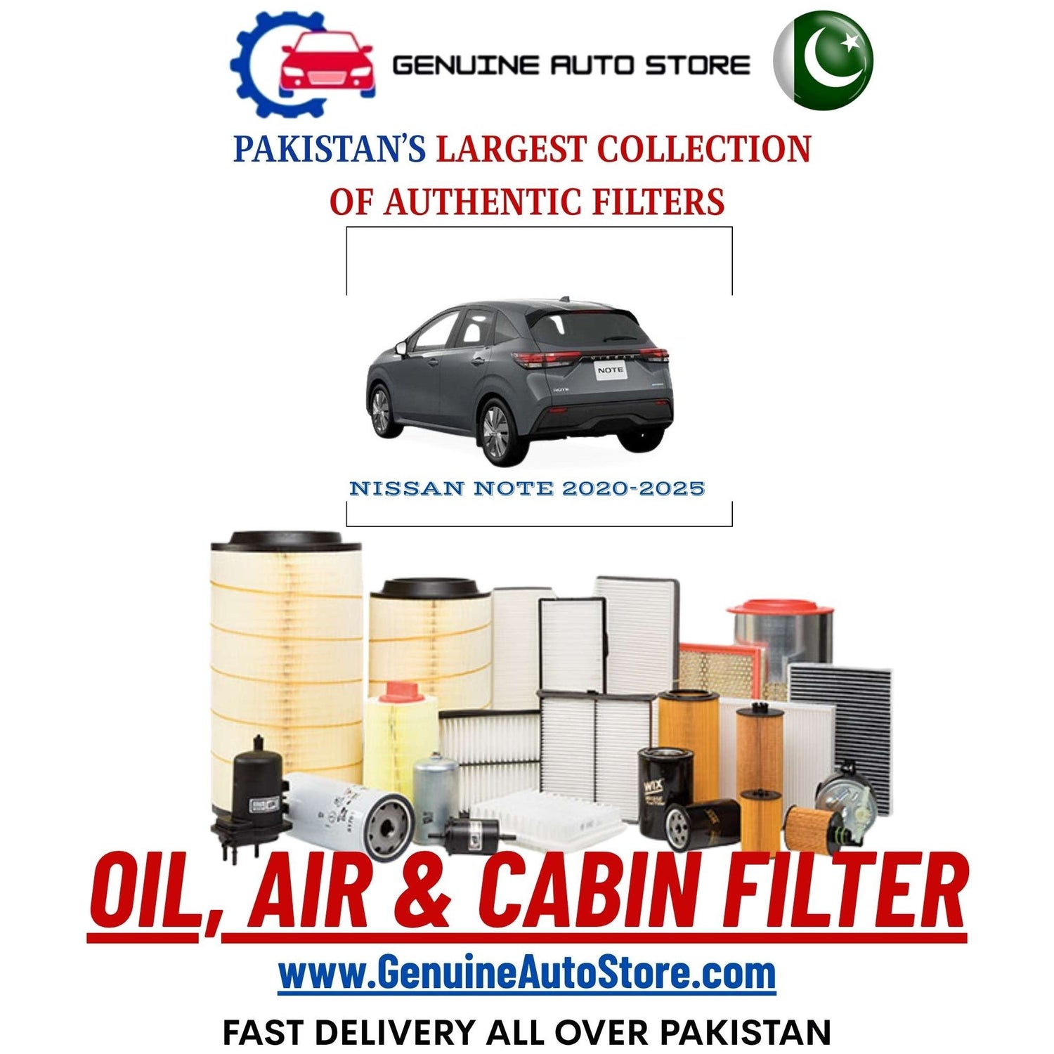 Genuine NISSAN NOTE 2020–2025 Filters in Pakistan – Genuine Auto Store