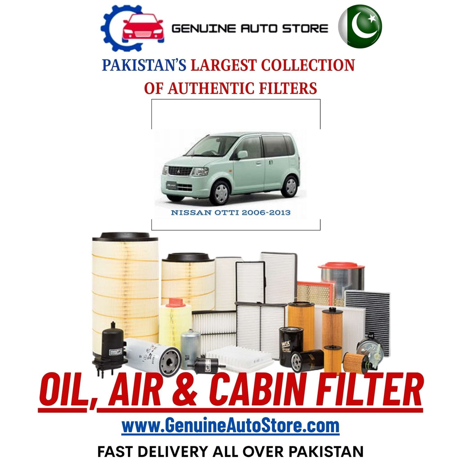 Genuine NISSAN OTTI 2006–2013 Filters in Pakistan – Genuine Auto Store