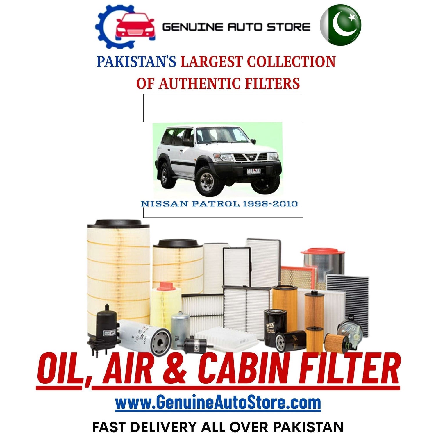 Genuine NISSAN PATROL 1998–2010 Filters in Pakistan – Genuine Auto Store