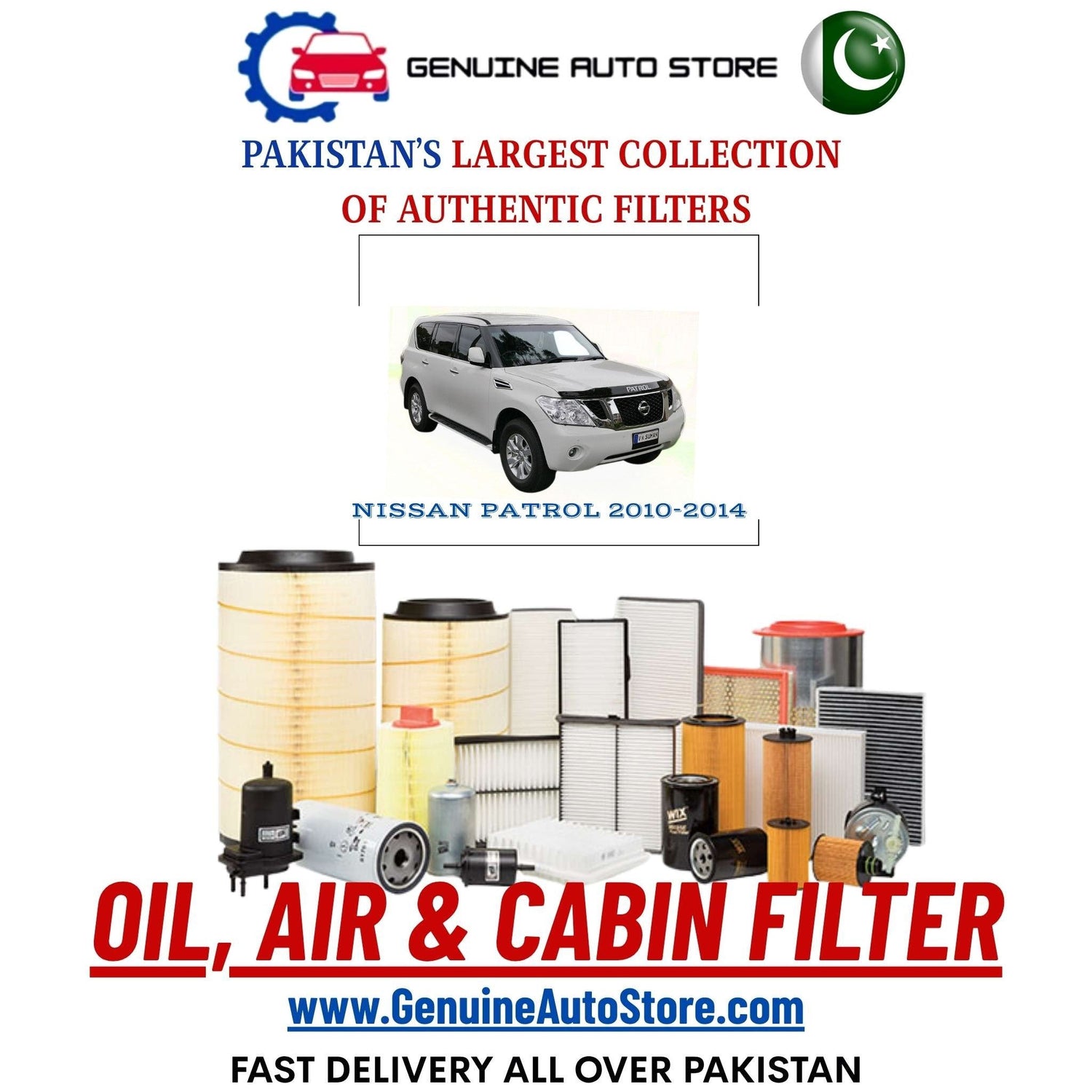 Genuine NISSAN PATROL 2010–2014 Filters in Pakistan – Genuine Auto Store