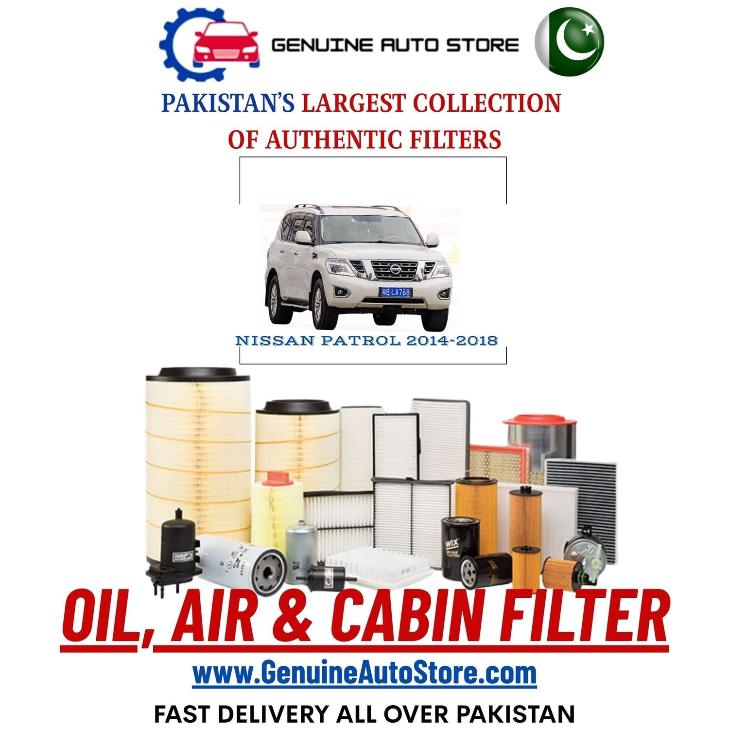 Genuine NISSAN PATROL 2014–2018 Filters in Pakistan – Genuine Auto Store