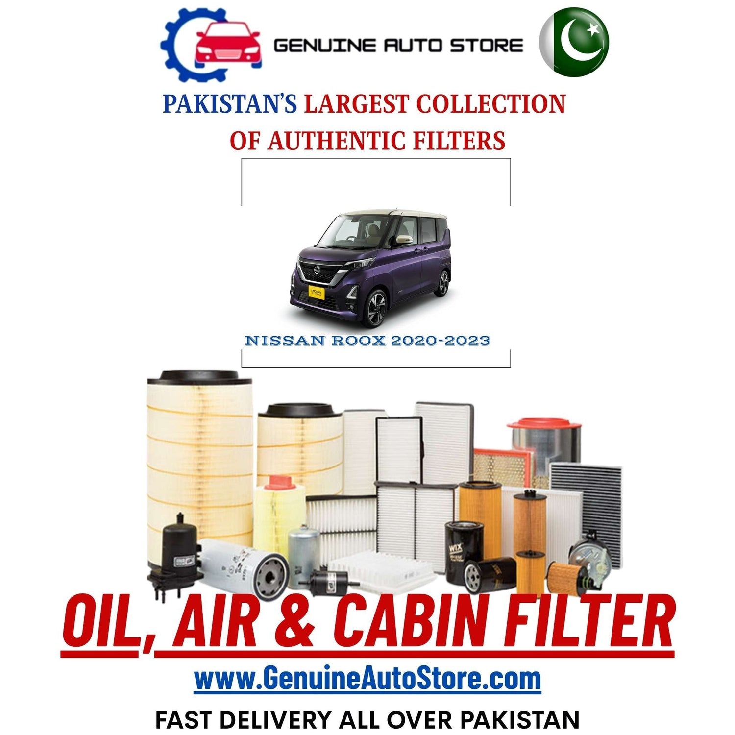 Genuine NISSAN ROOX 2020–2023 Filters in Pakistan – Genuine Auto Store
