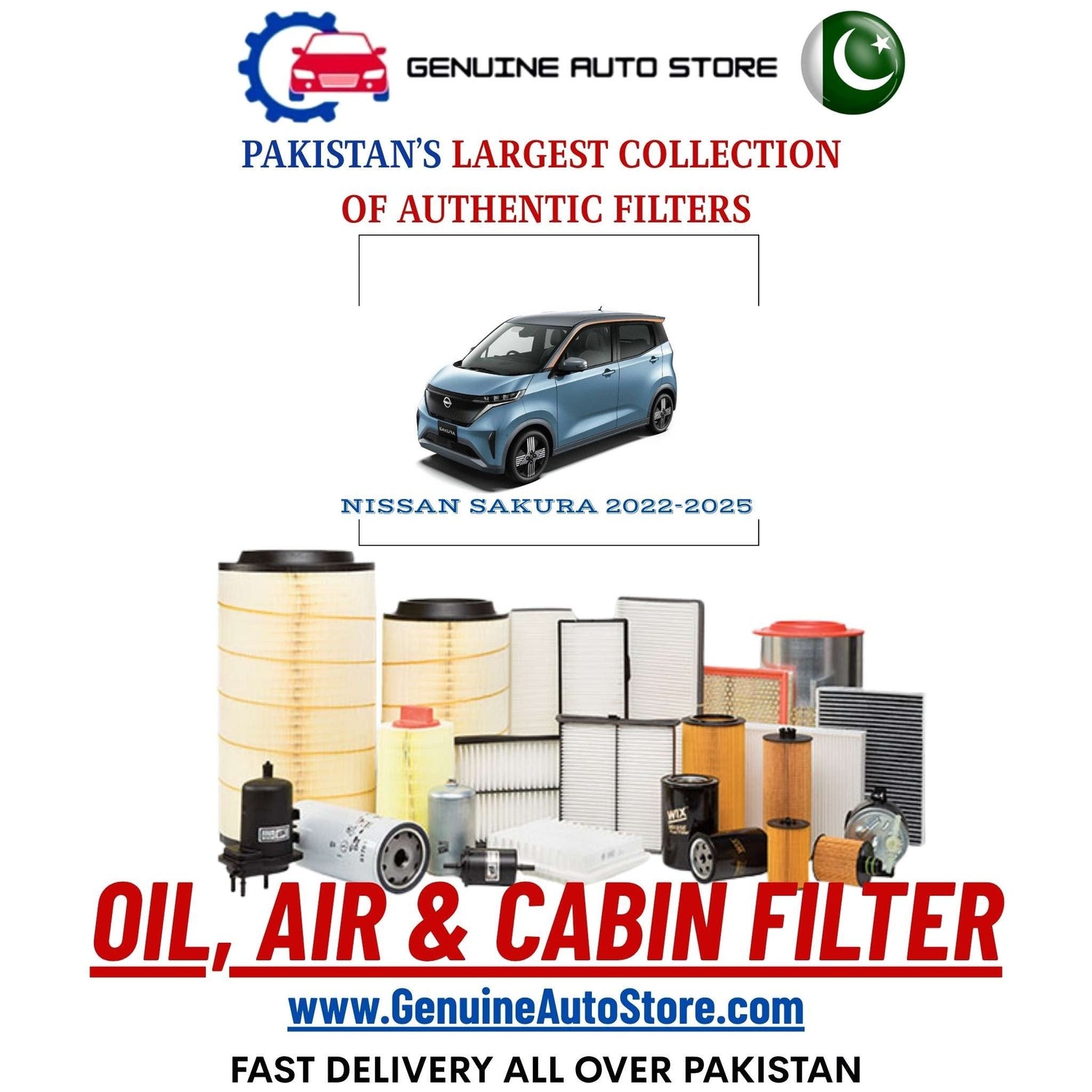 Genuine NISSAN SAKURA 2022–2025 Filters in Pakistan – Genuine Auto Store