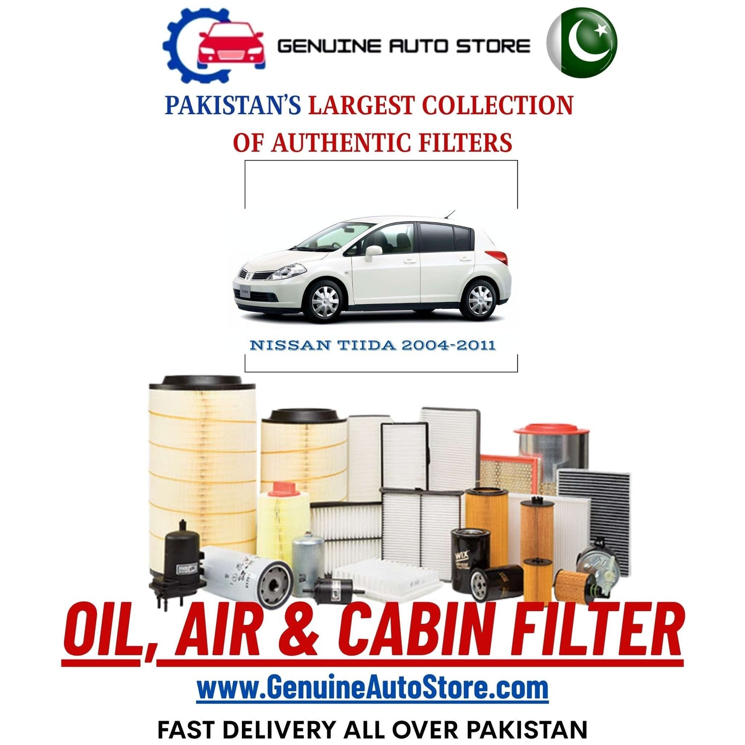 Genuine NISSAN TIIDA 2004–2011 Filters in Pakistan – Genuine Auto Store