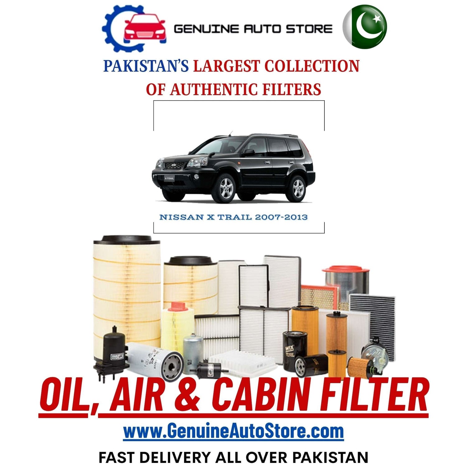 Genuine NISSAN X TRAIL 2007–2013 Filters in Pakistan – Genuine Auto Store