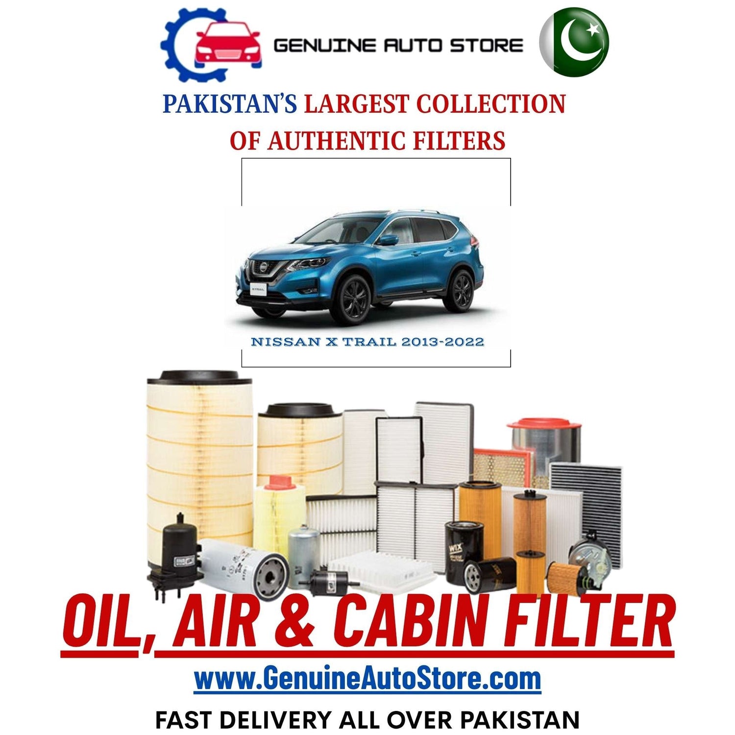 Genuine NISSAN X TRAIL 2013–2022 Filters in Pakistan – Genuine Auto Store