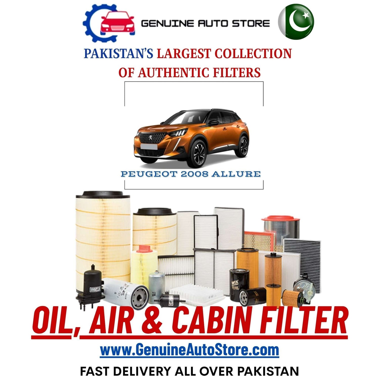 Genuine PEUGEOT 2008 ALLURE Filters in Pakistan – Genuine Auto Store