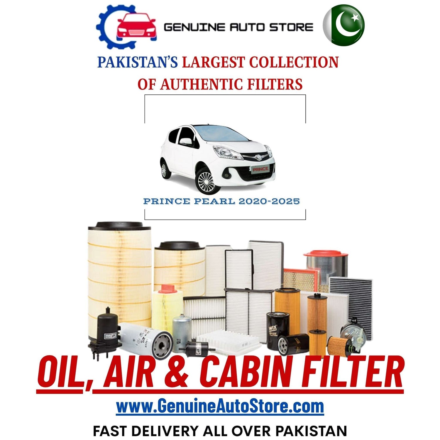 Genuine PRINCE PEARL 2020–2025 Filters in Pakistan – Genuine Auto Store