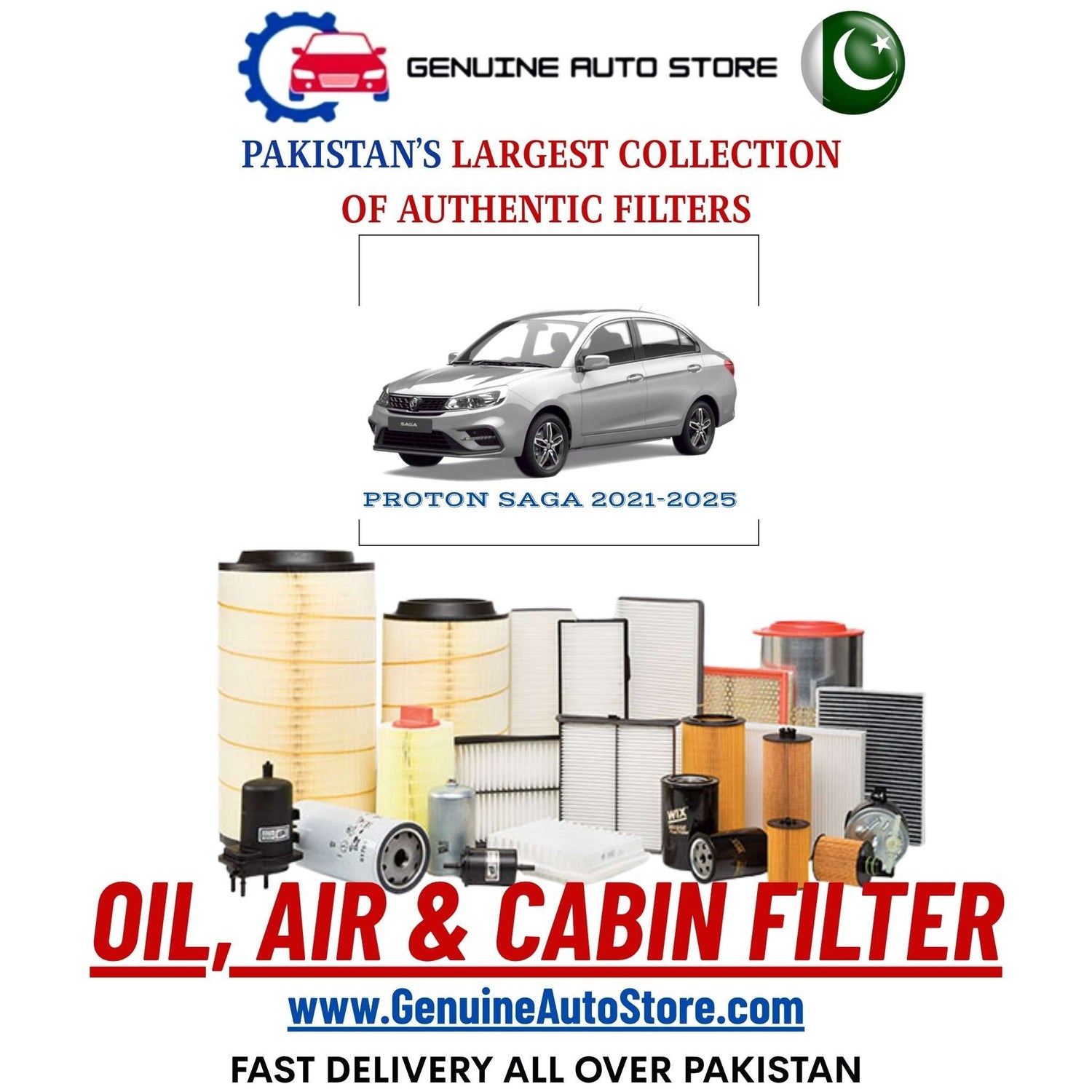 Genuine PROTON SAGA 2021–2025 Filters in Pakistan – Genuine Auto Store