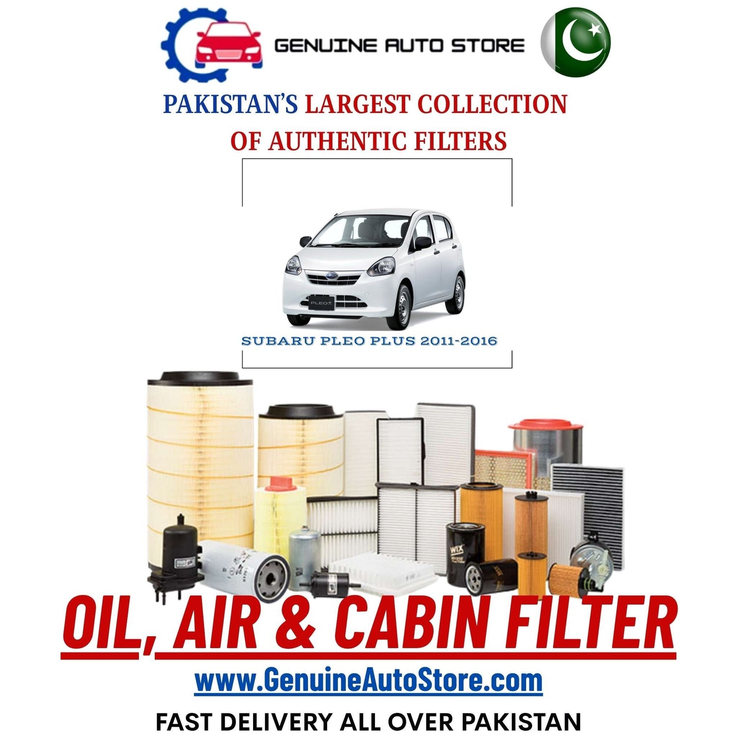 Genuine SUBARU PLEO PLUS 2011–2016 Filters in Pakistan – Genuine Auto Store