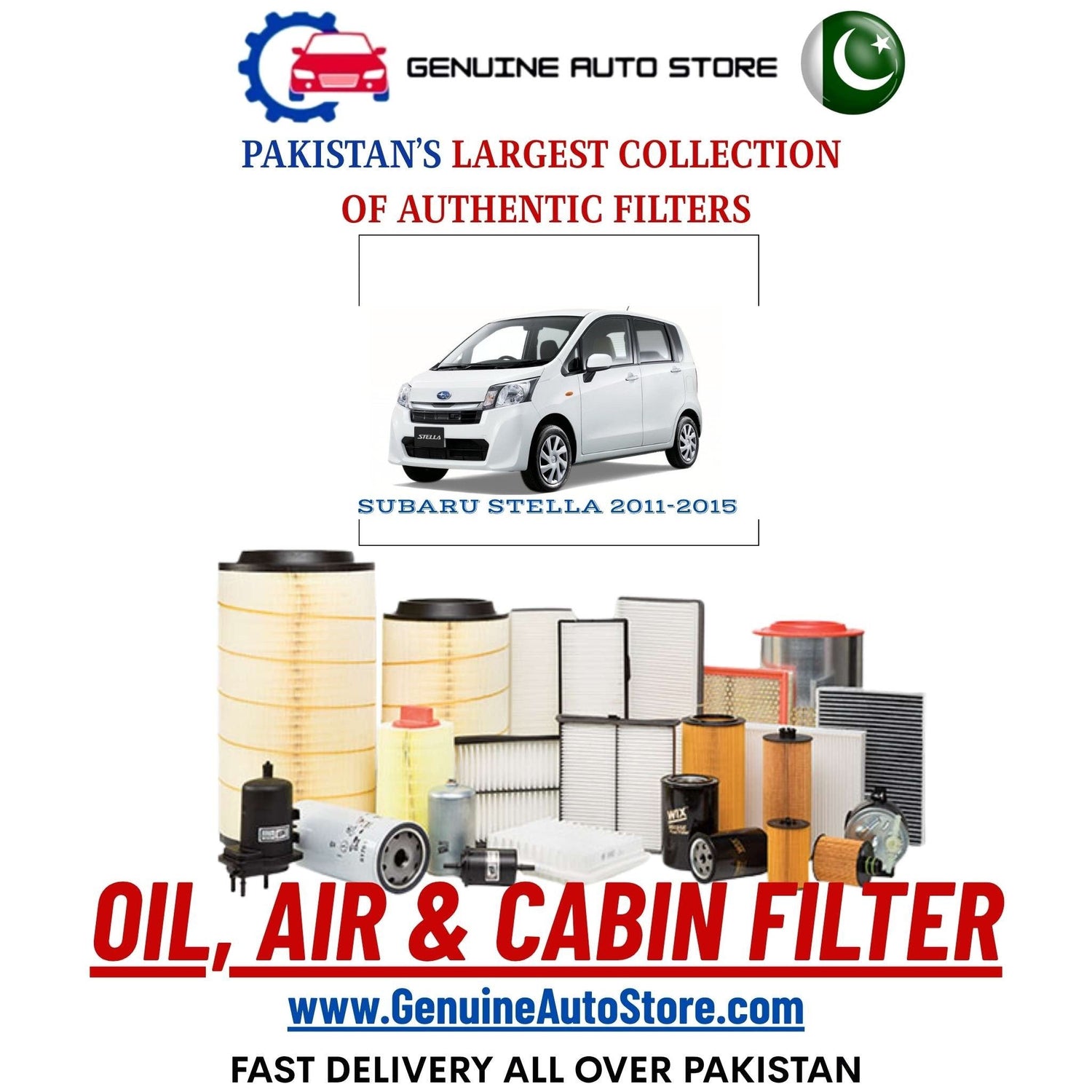 Genuine SUBARU STELLA 2011–2015 Filters in Pakistan – Genuine Auto Store
