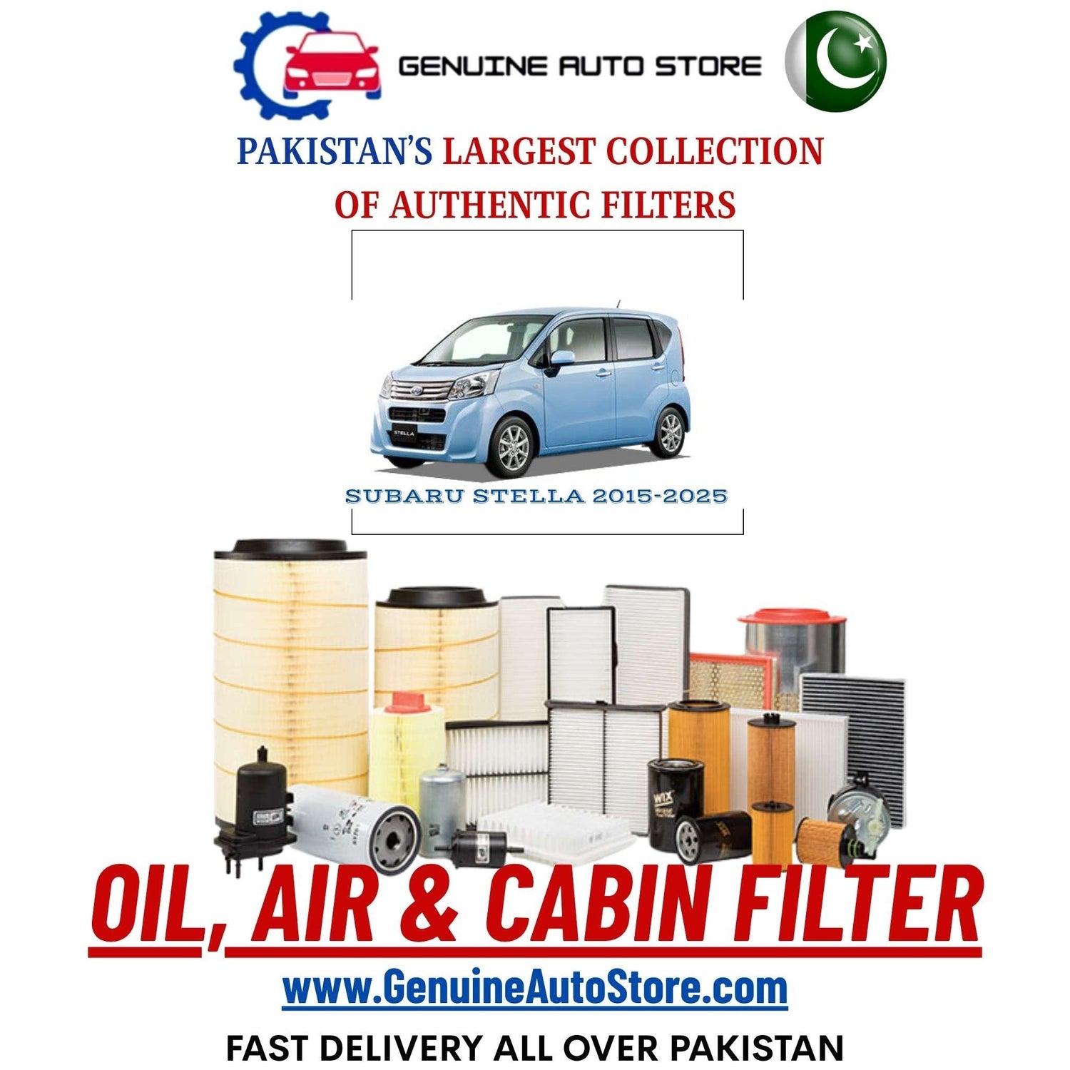 Genuine SUBARU STELLA 2015–2025 Filters in Pakistan – Genuine Auto Store