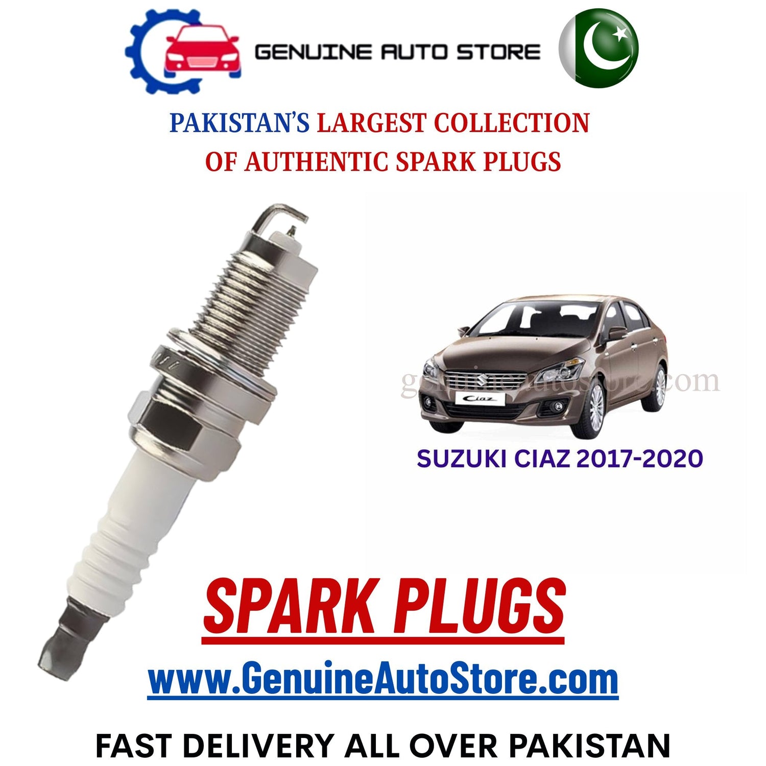 Original Iridium SUZUKI CIAZ 2017-2020 spark plugs in Pakistan