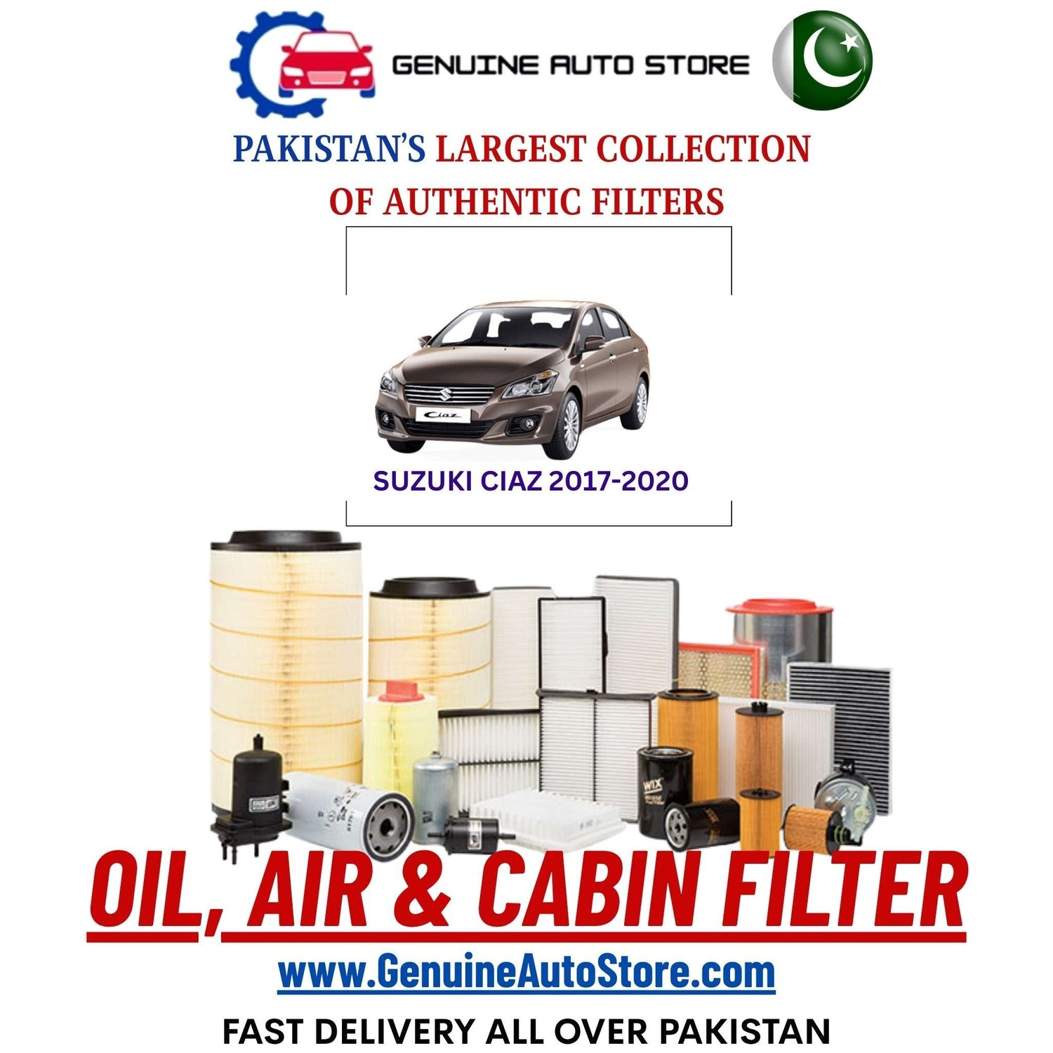 Genuine SUZUKI CIAZ 2017–2020 Filters in Pakistan – Genuine Auto Store
