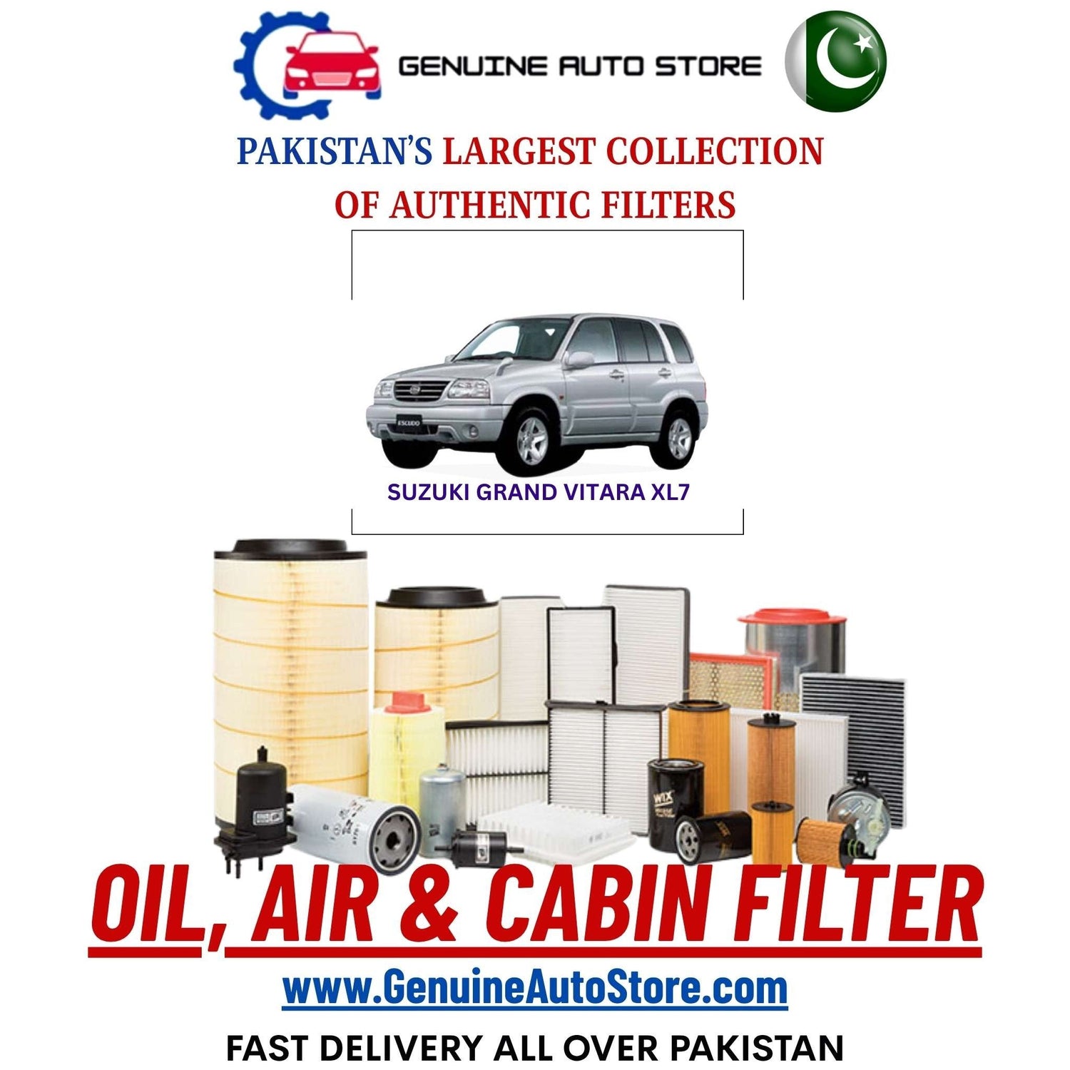 Genuine SUZUKI GRAND VITARA XL7 Filters in Pakistan – Genuine Auto Store