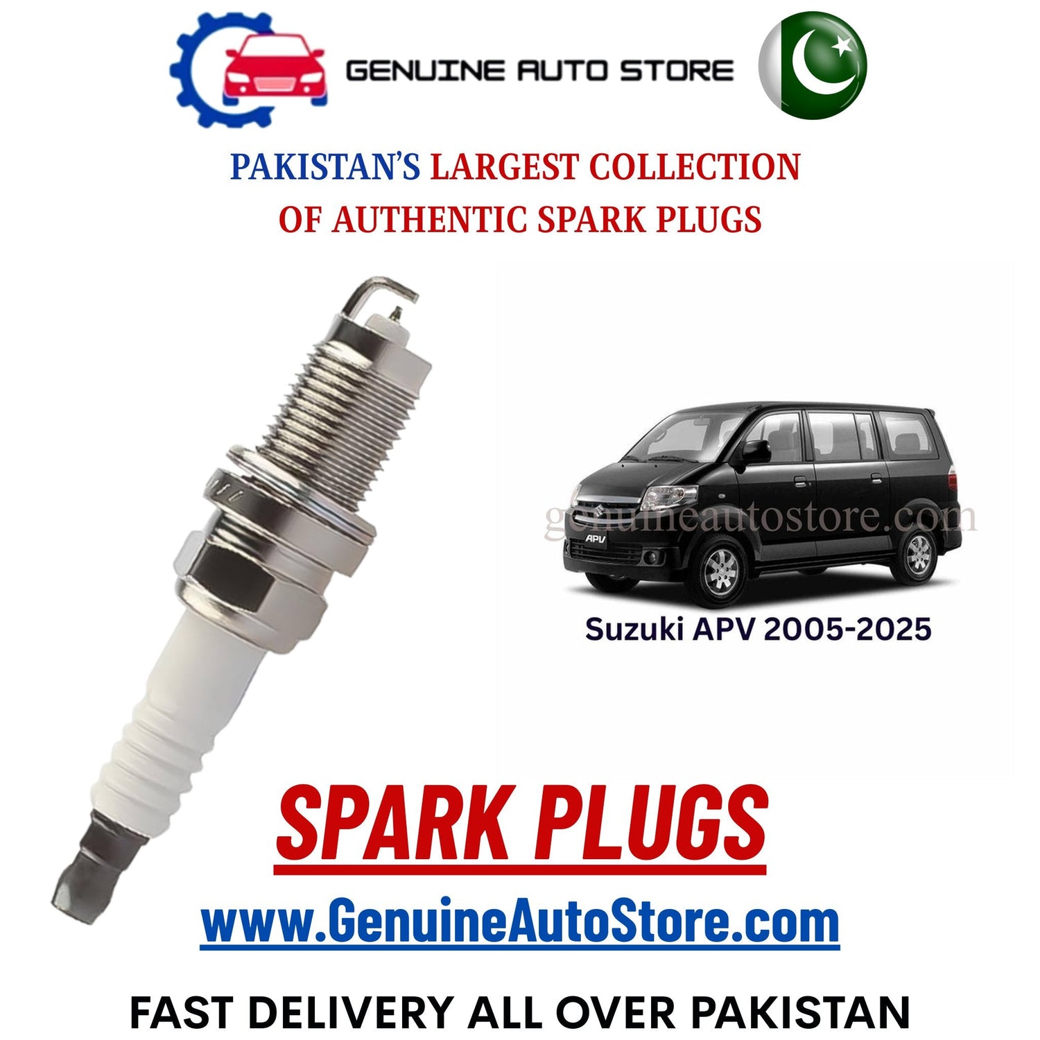 Original Iridium Suzuki APV 2005-2025 spark plugs in Pakistan