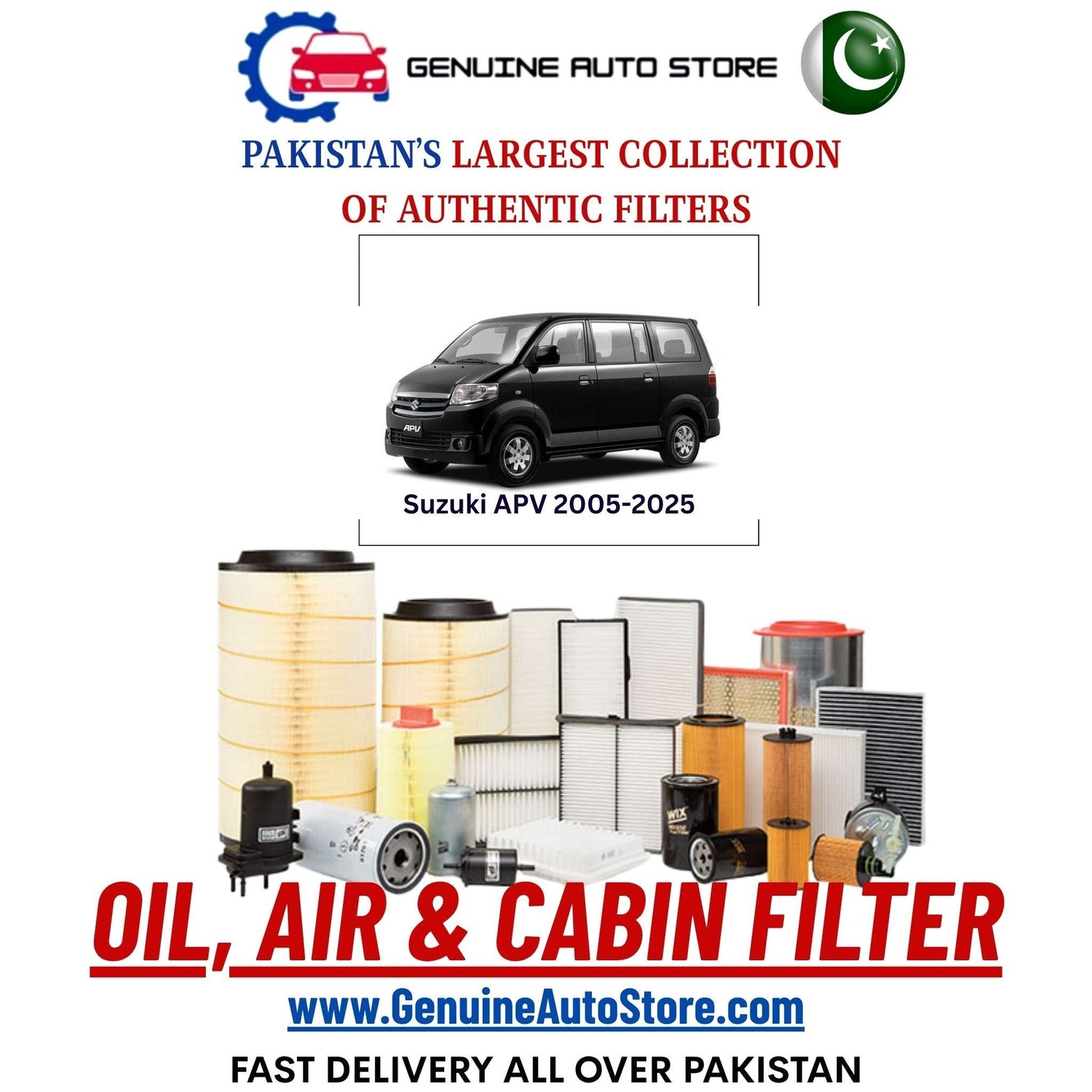 Genuine Suzuki APV 2005–2025 Filters in Pakistan – Genuine Auto Store