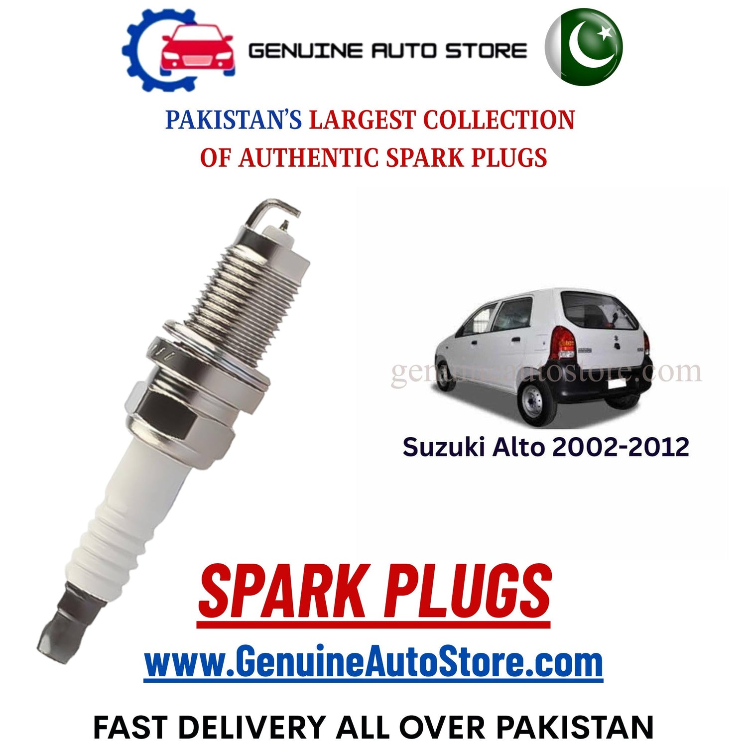 Original Iridium Suzuki Alto 2002-2012 spark plugs in Pakistan