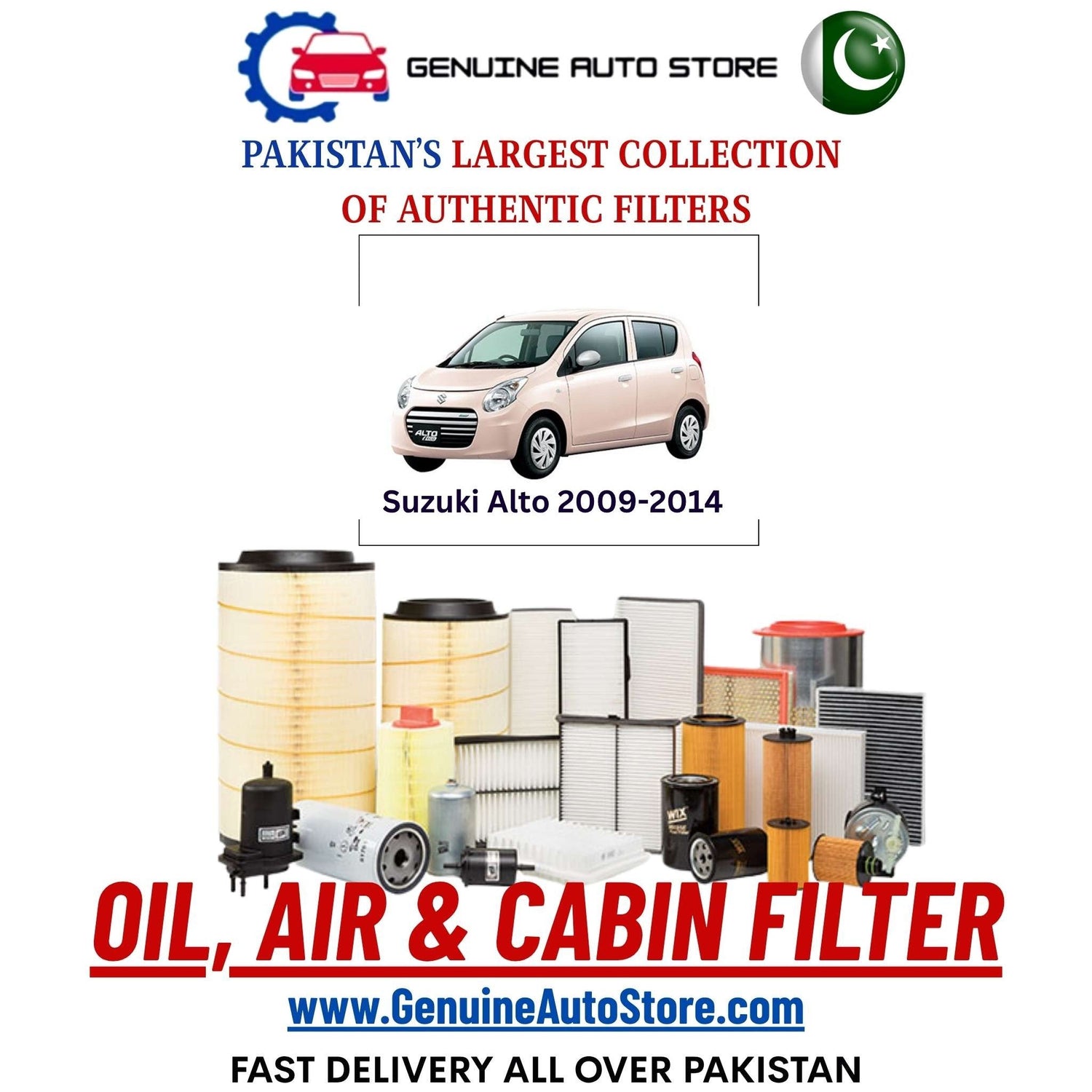 Genuine Suzuki Alto 2009–2014 Filters in Pakistan – Genuine Auto Store