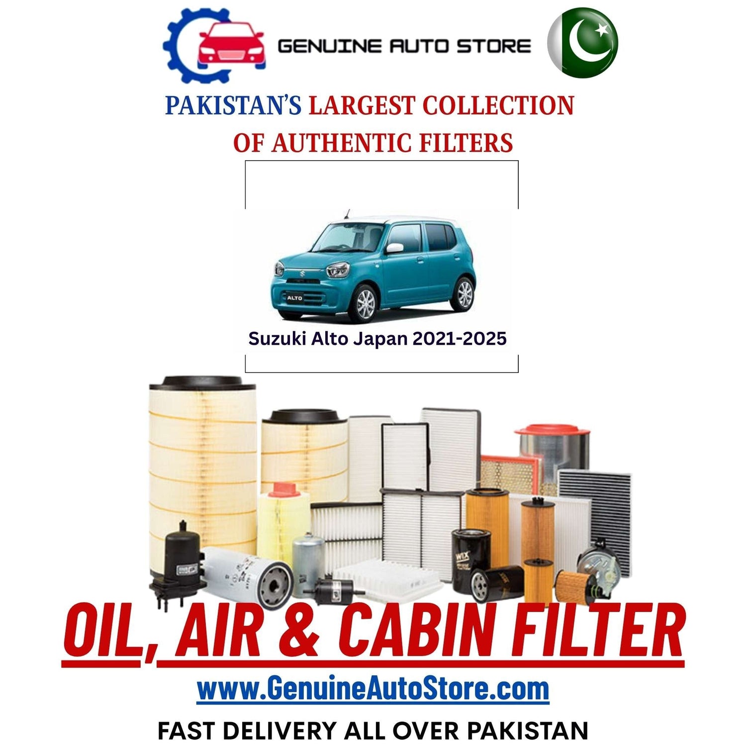 Genuine Suzuki Alto 2021–2025 Filters in Pakistan – Genuine Auto Store