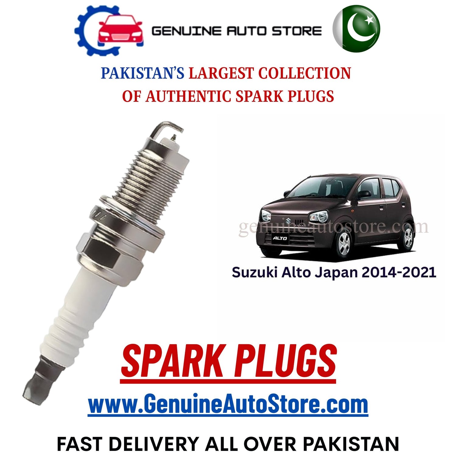 Original Iridium Suzuki Alto Japan 2014-2021 spark plugs in Pakistan