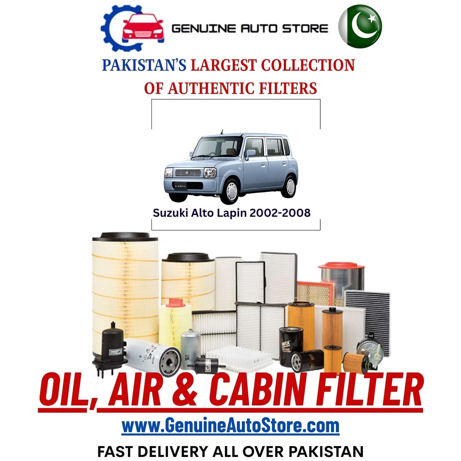 Genuine Suzuki Alto Lapin 2002–2008 Filters in Pakistan – Genuine Auto Store