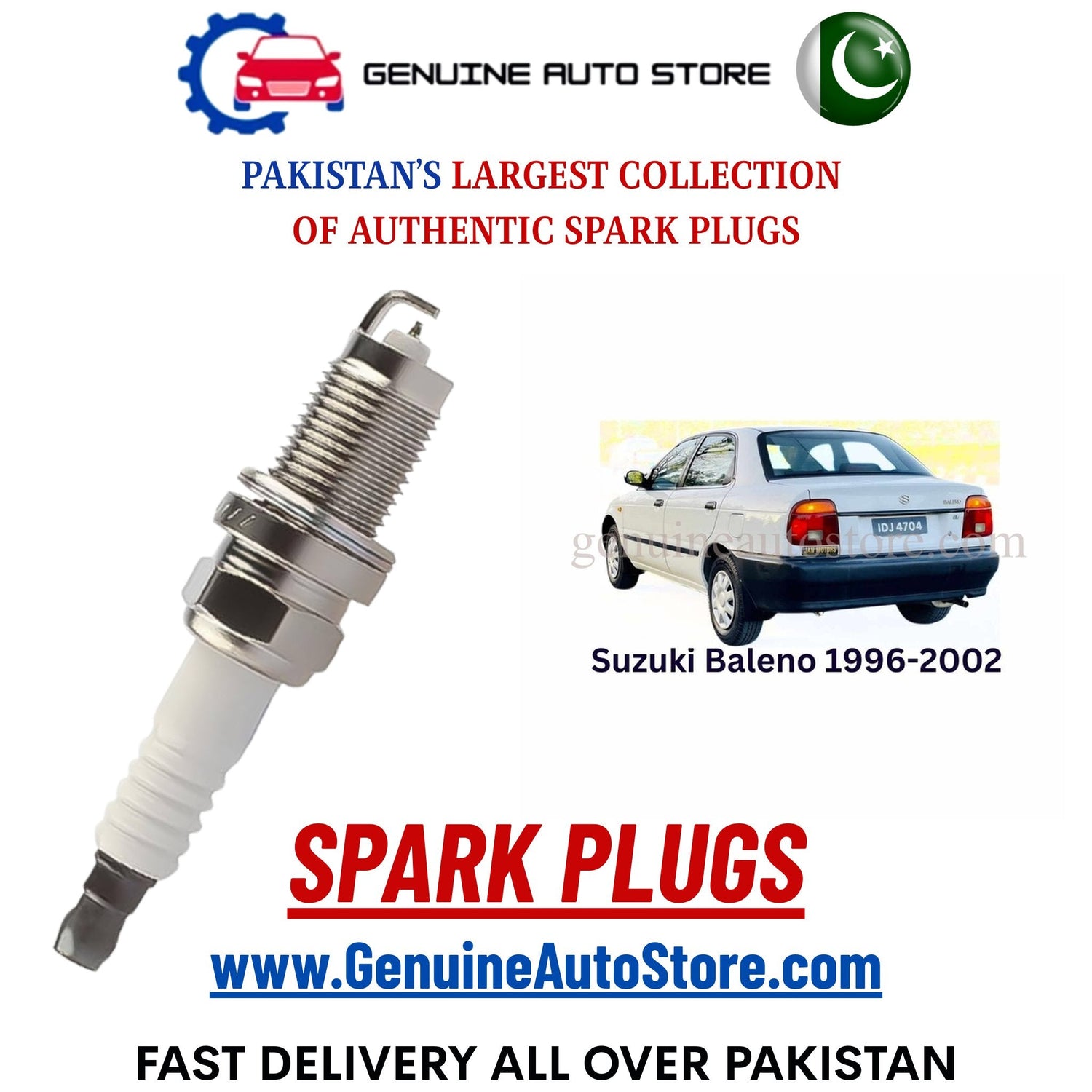 Original Iridium Suzuki Baleno 1996-2002 spark plugs in Pakistan