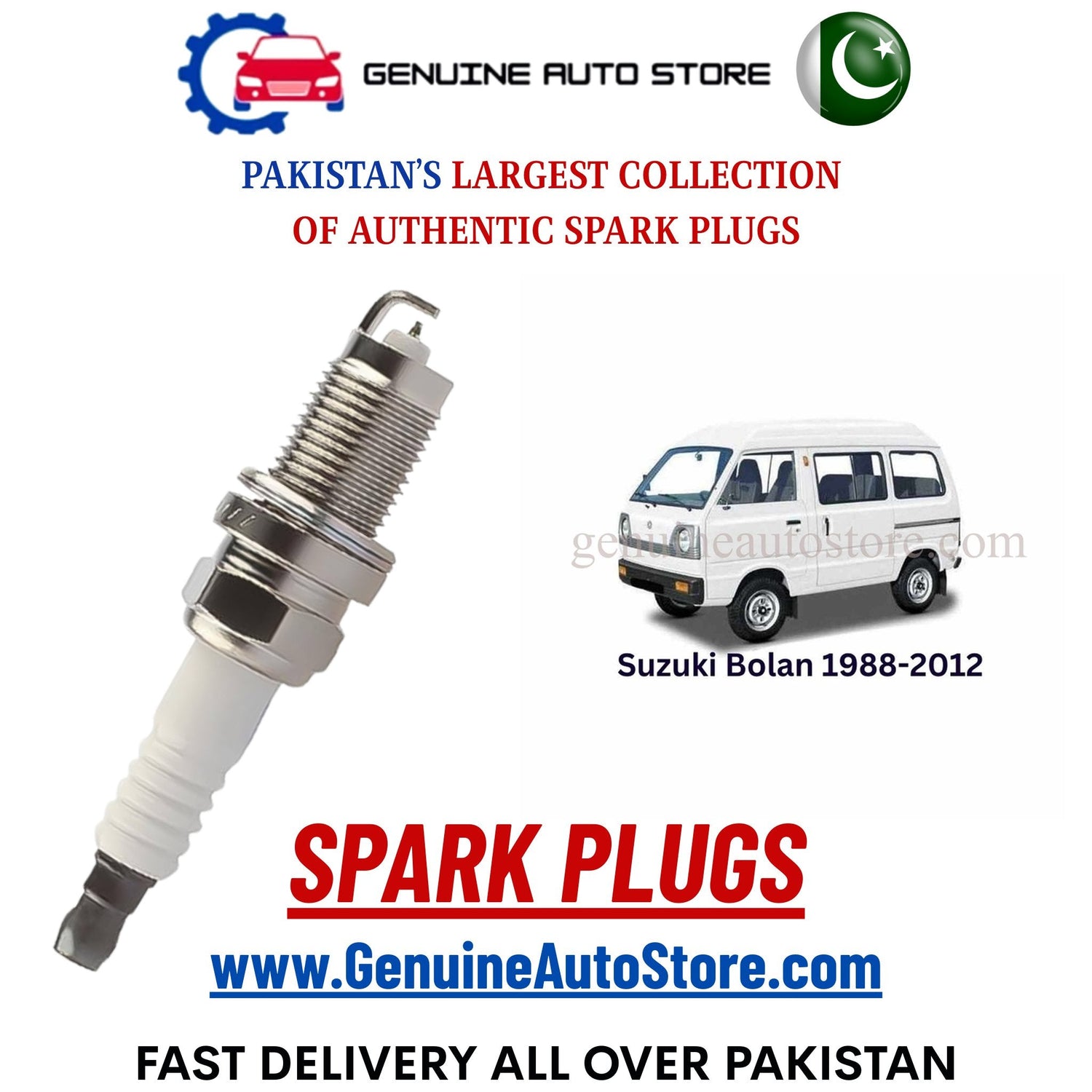Original Iridium Suzuki Bolan 1988-2012 spark plugs in Pakistan