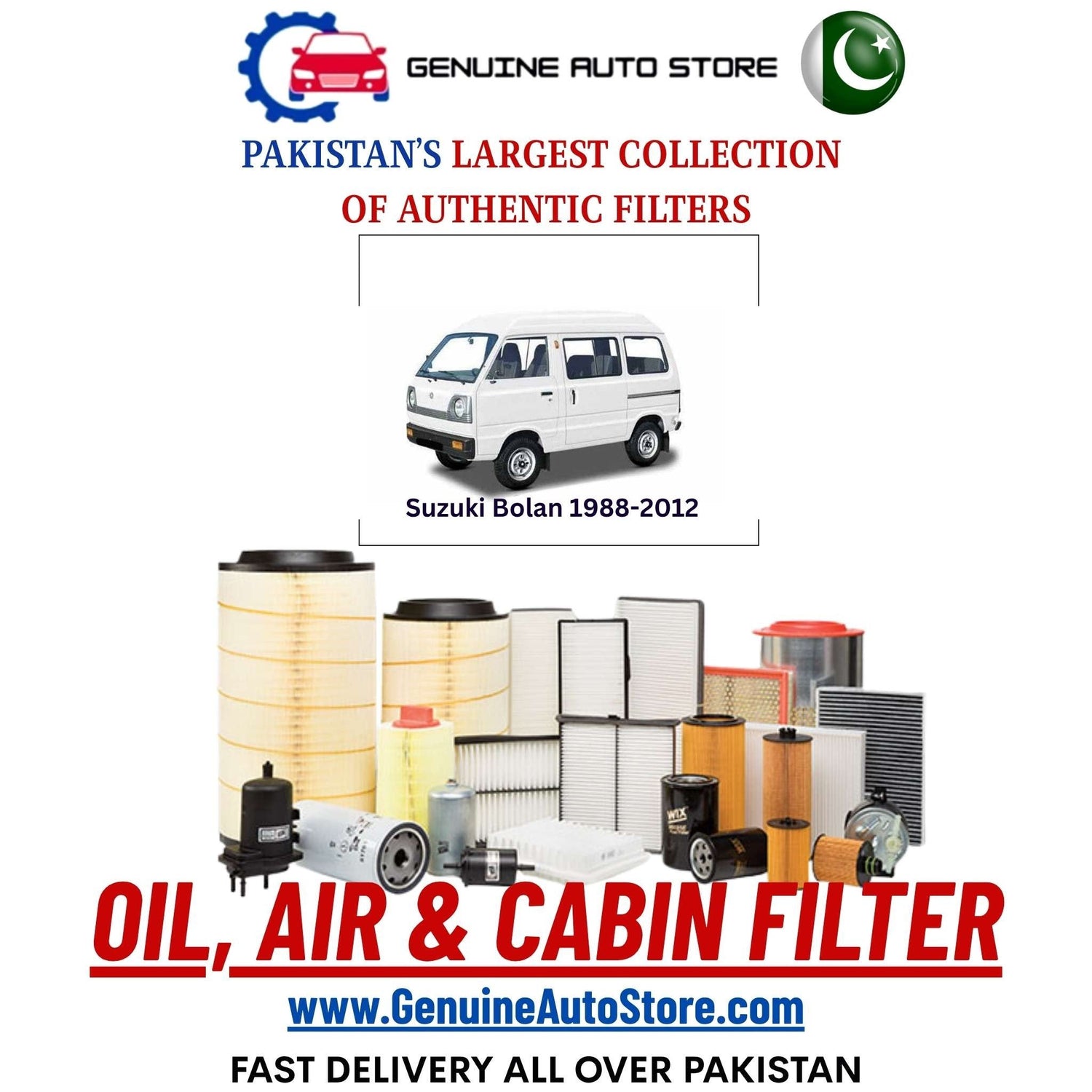 Genuine Suzuki Bolan 1988–2012 Filters in Pakistan – Genuine Auto Store