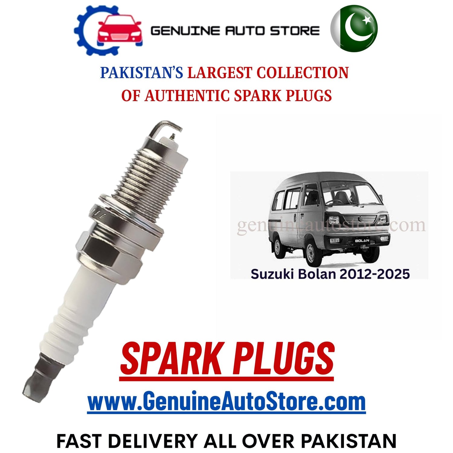 Original Iridium Suzuki Bolan 2012-2025 spark plugs in Pakistan