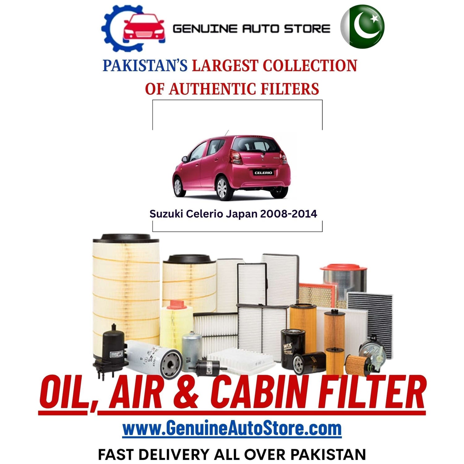 Genuine Suzuki Celerio Japan 2008–2014 Filters in Pakistan – Genuine Auto Store