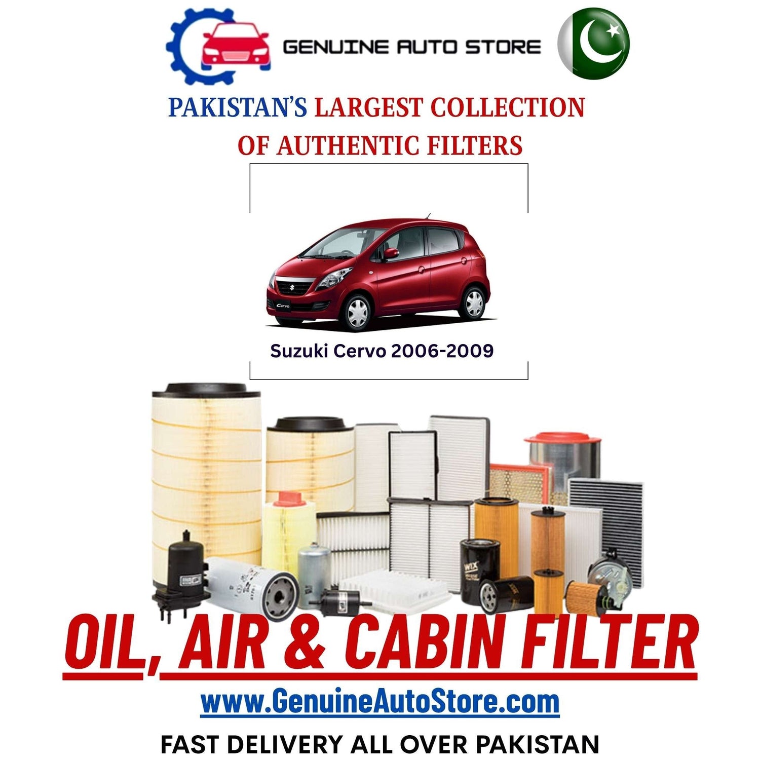 Genuine Suzuki Cervo 2006–2009 Filters in Pakistan – Genuine Auto Store