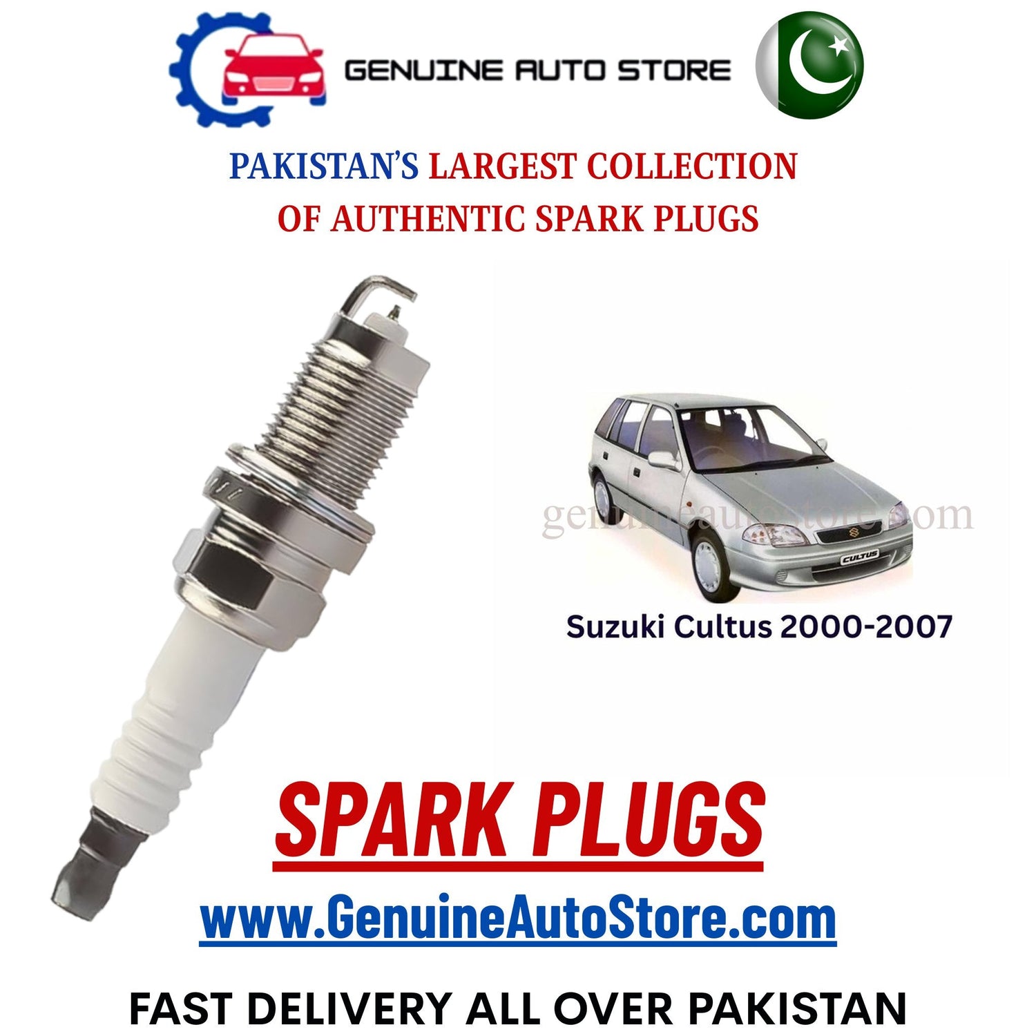Original Iridium Suzuki Cultus 2000-2007 spark plugs in Pakistan