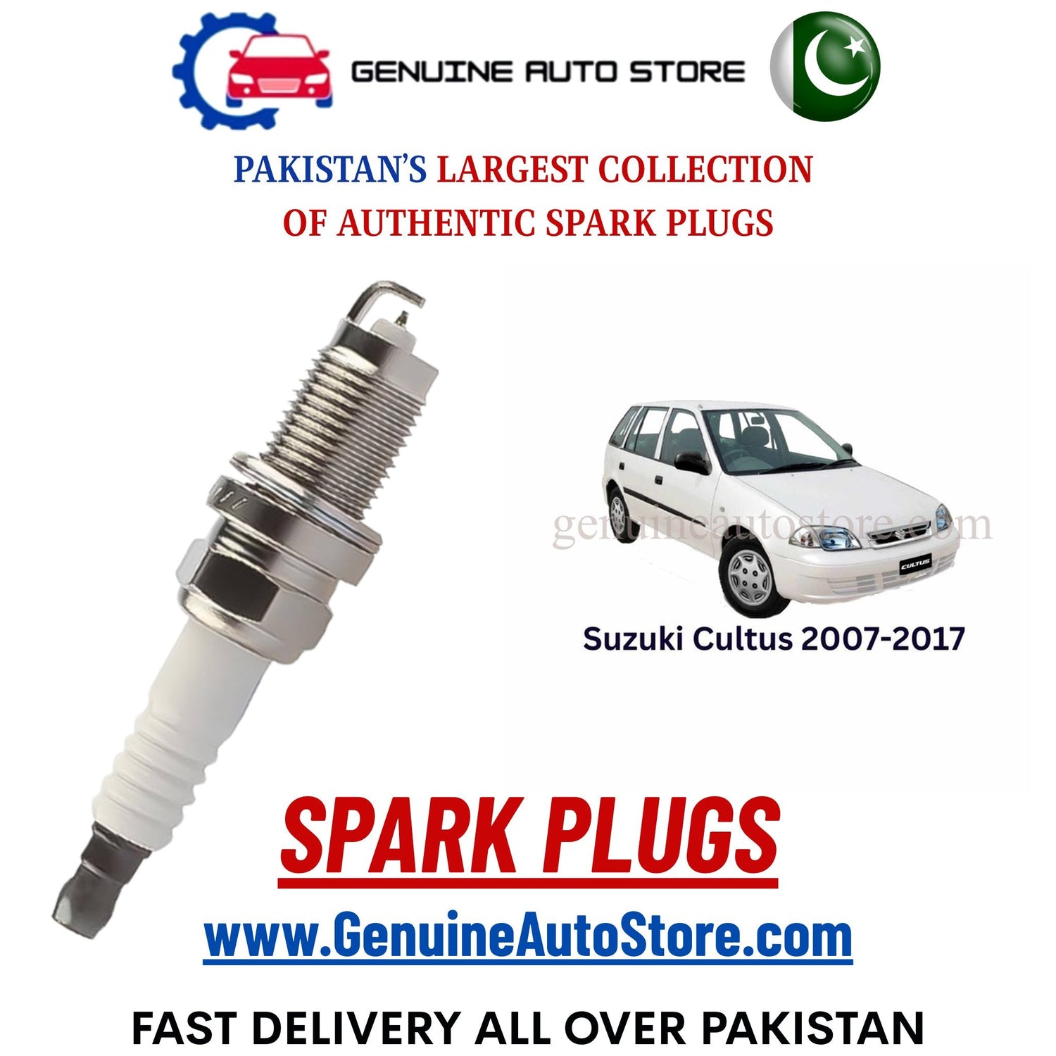 Original Iridium Suzuki Cultus 2007-2017 spark plugs in Pakistan
