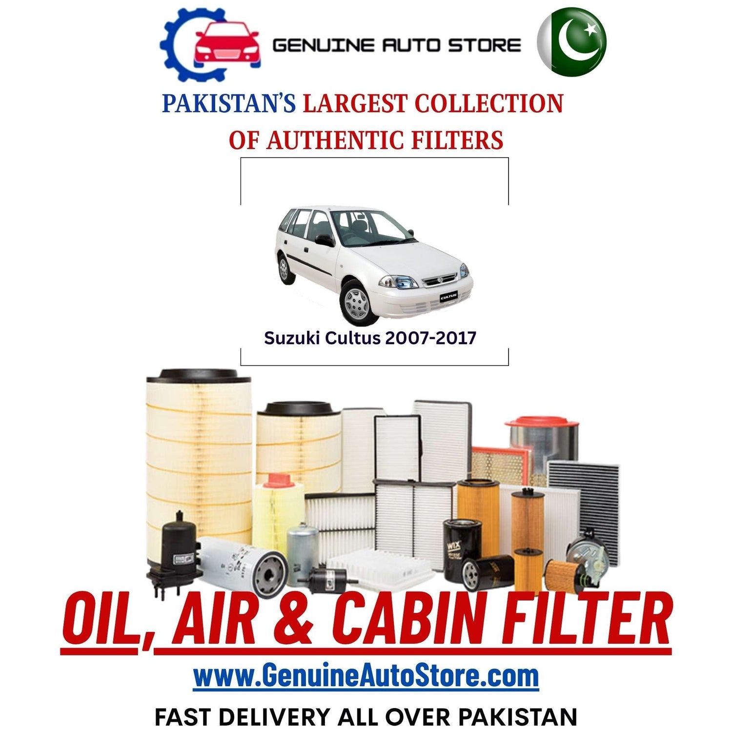 Genuine Suzuki Cultus 2007–2017 Filters in Pakistan – Genuine Auto Store