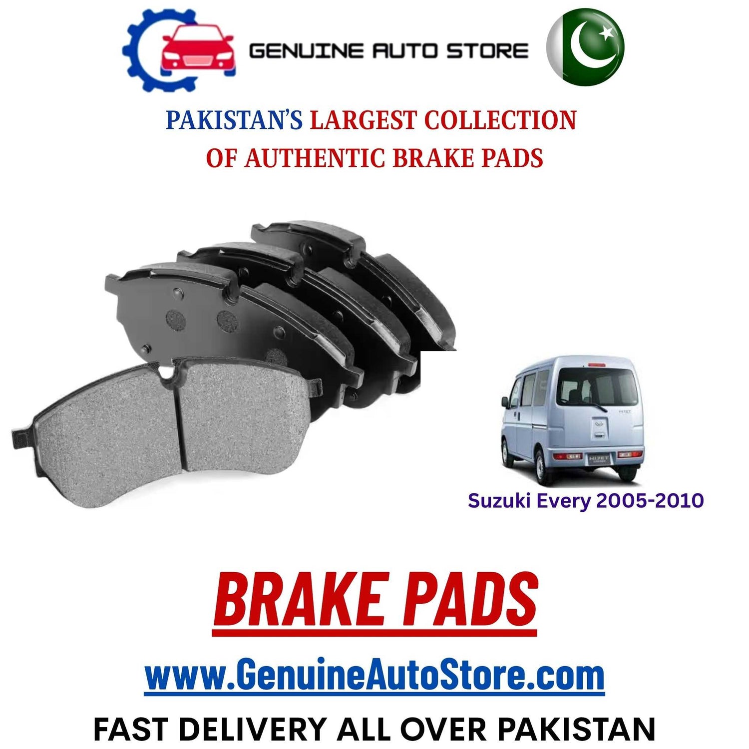 Genuine Suzuki Every 2005–2010 Brake Pads in Pakistan – Genuine Auto Store