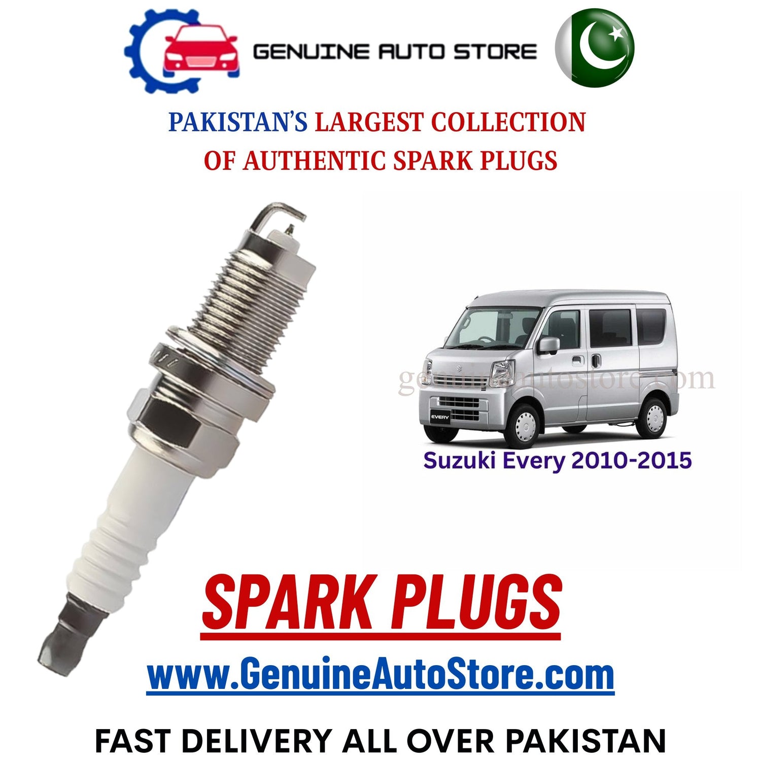 Original Iridium Suzuki Every 2010-2015 spark plugs in Pakistan