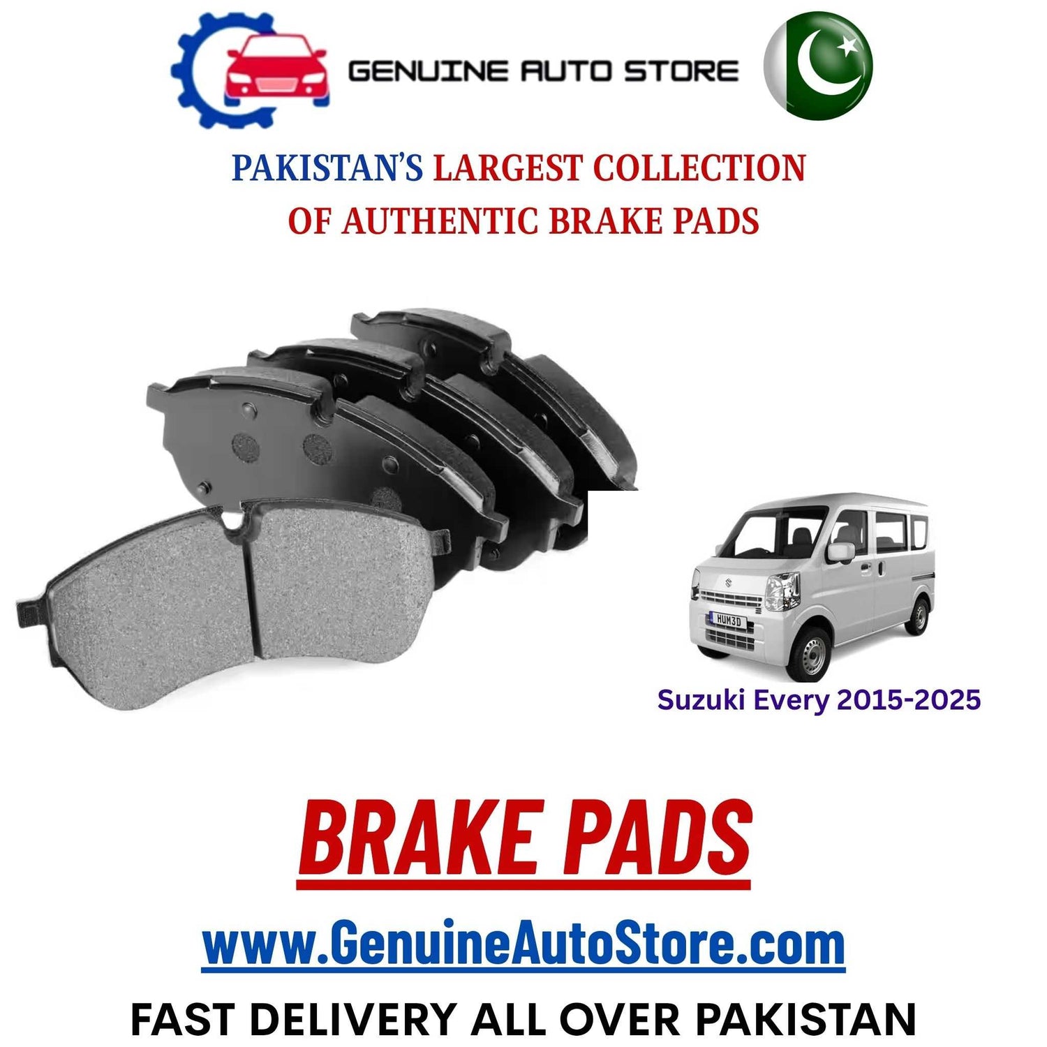 Genuine Suzuki Every 2015–2025 Brake Pads in Pakistan – Genuine Auto Store